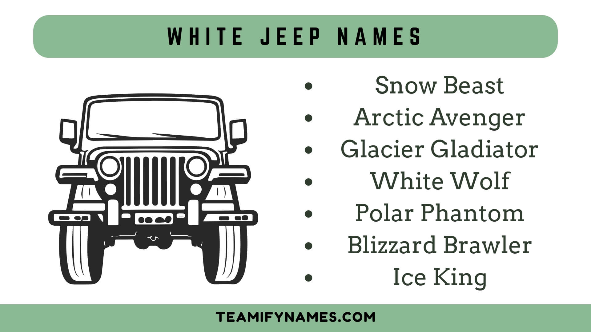 White Jeep Names