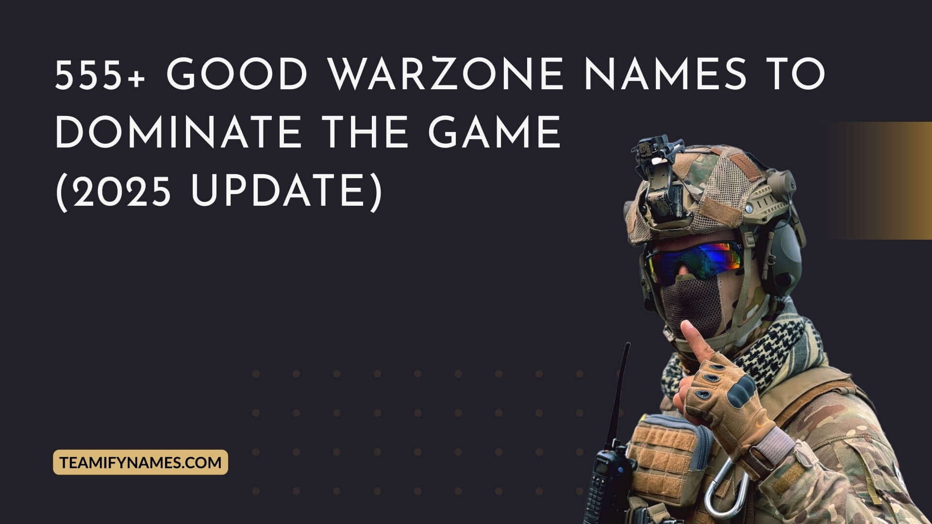 555+ Good Warzone Names to Dominate the Game (2025 Update)