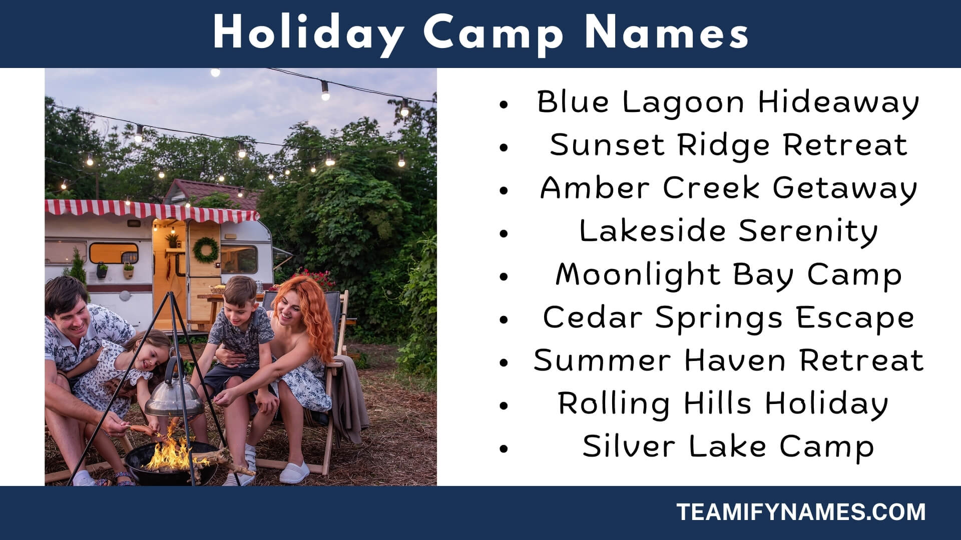 Holiday Camp Names