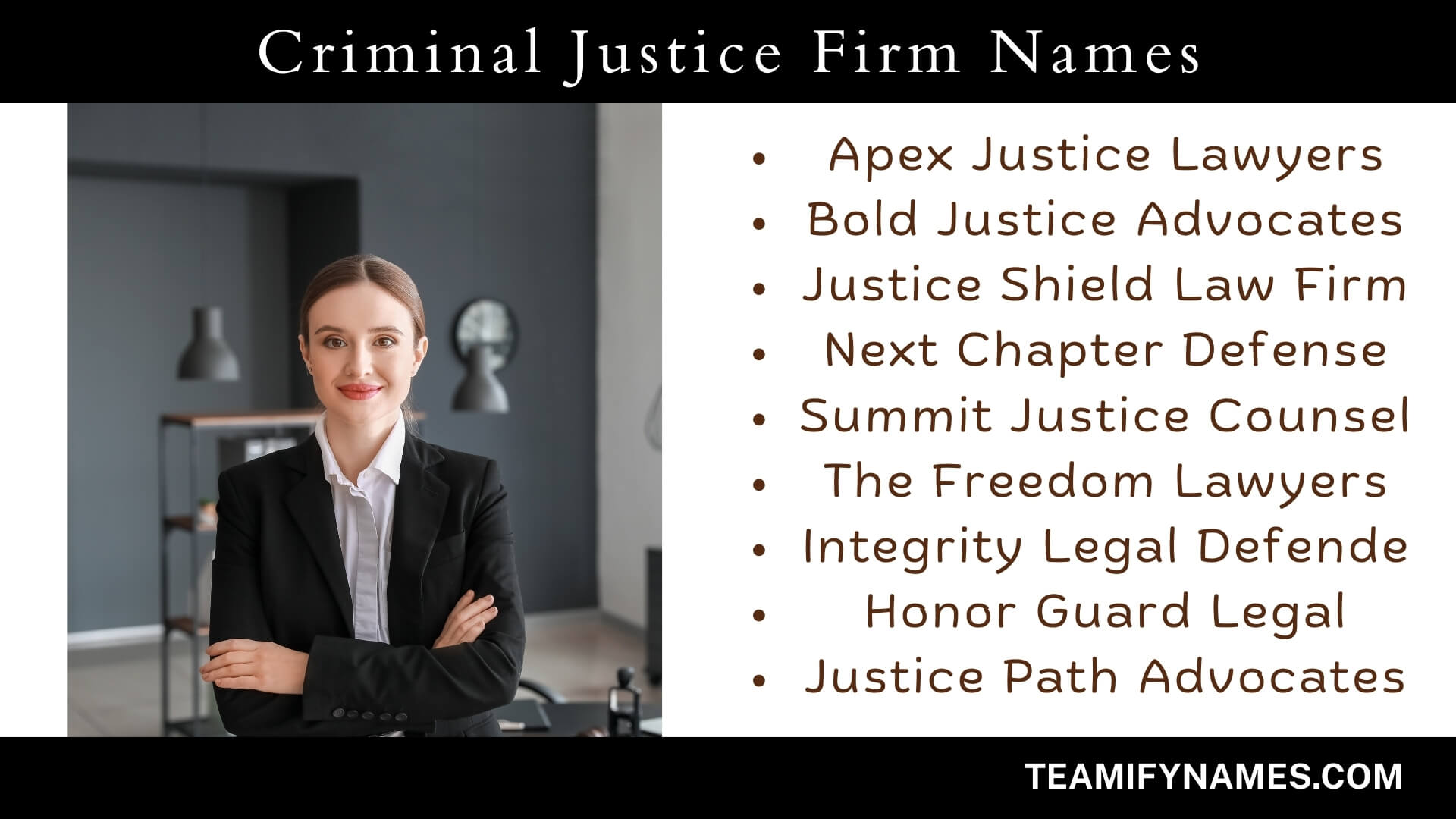 Criminal Justice Firm Names