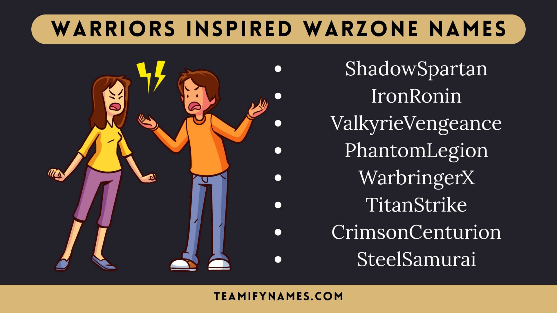 Warriors Inspired Warzone Names