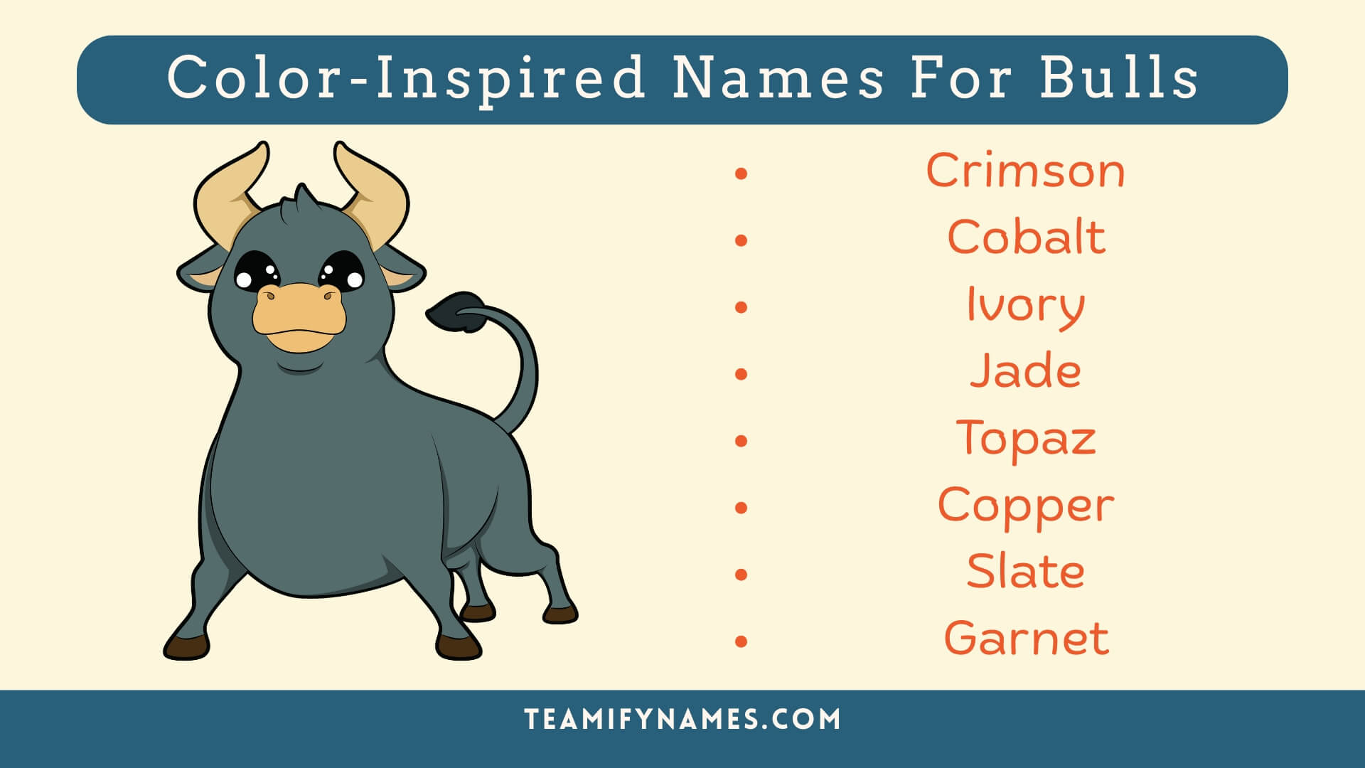 Color-Inspired Names For Bulls