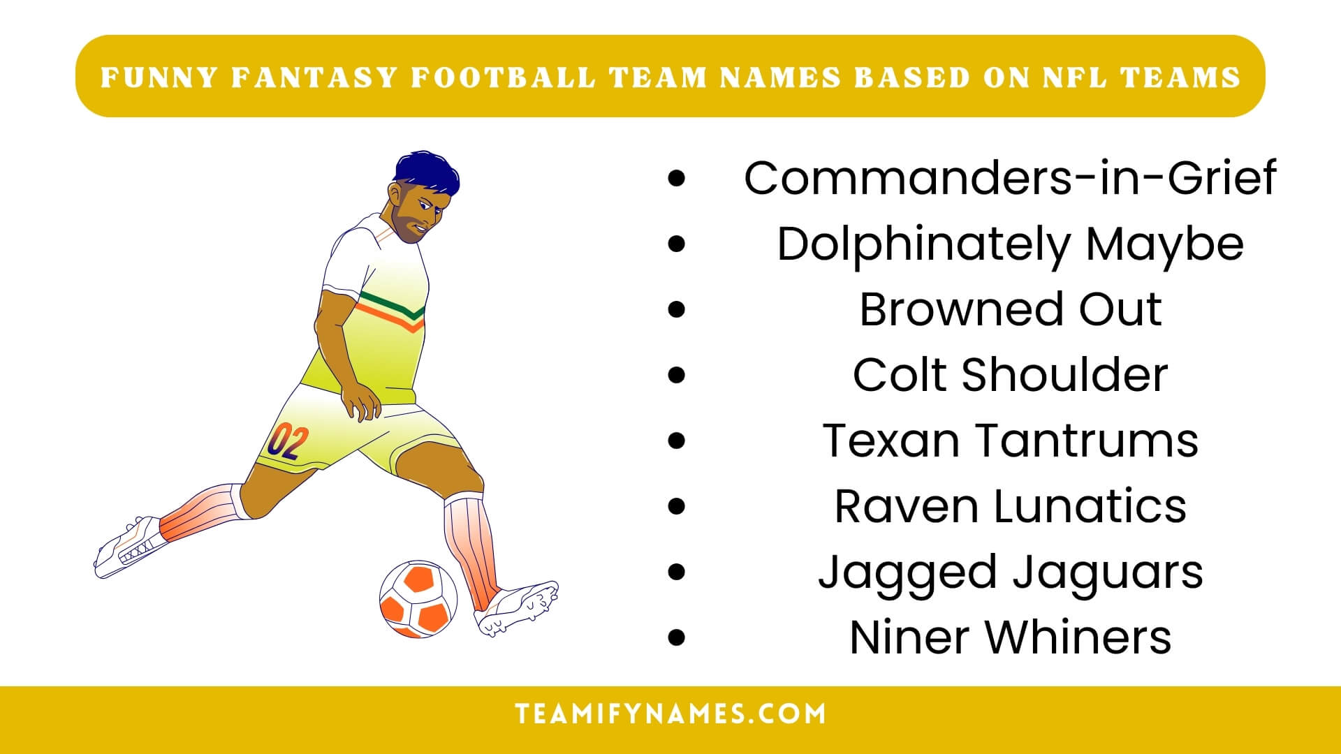 Funny Fantasy Football Team Names Based on NFL Teams