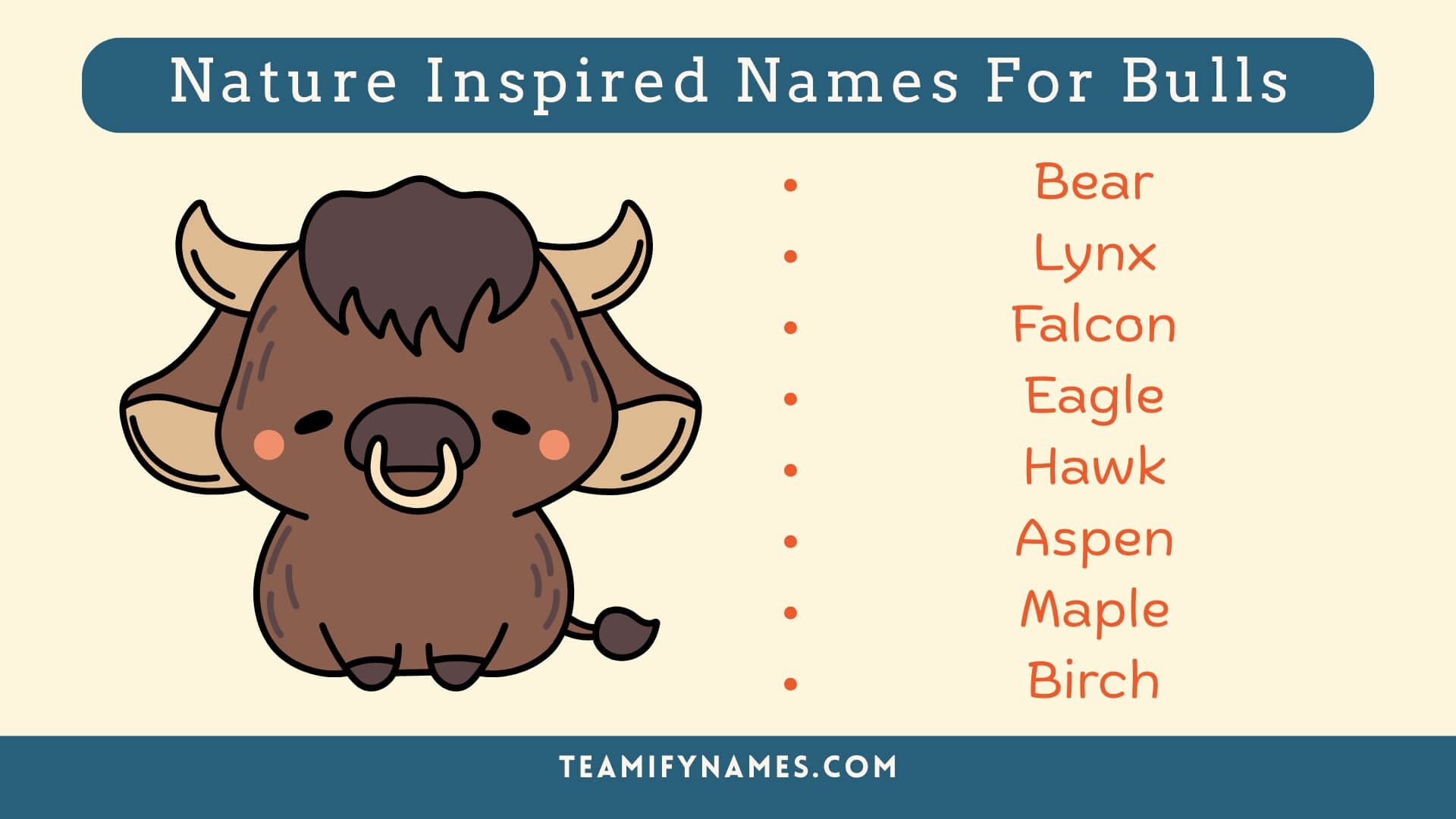 Nature Inspired Names For Bulls