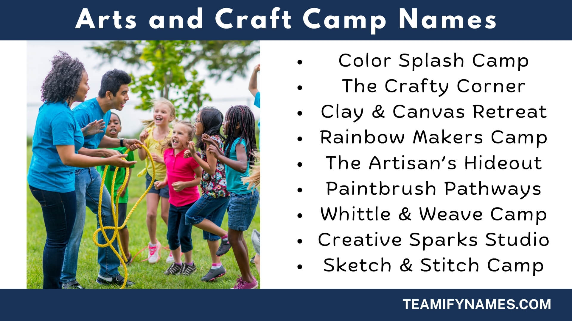 Arts and Craft Camp Names
