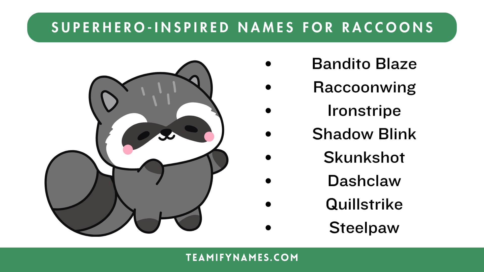 Superhero-Inspired Names For Raccoons