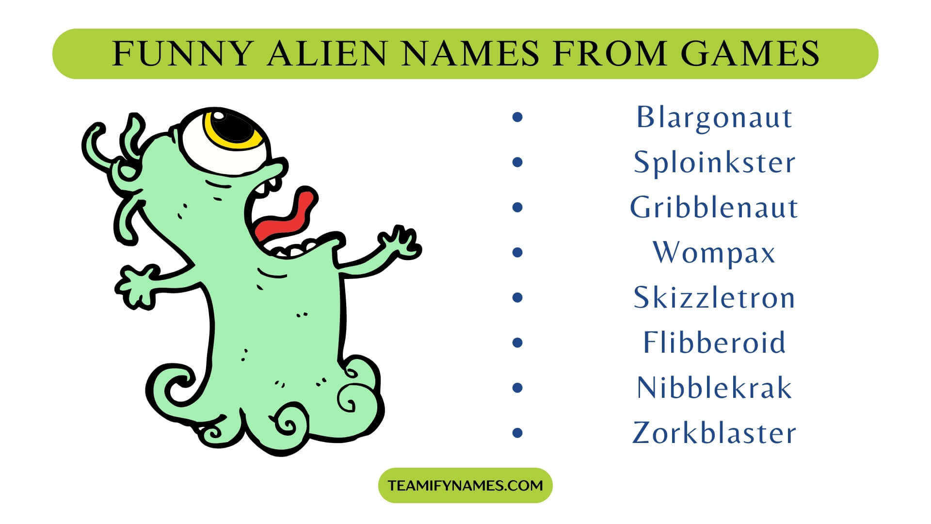 Funny Alien Names from Games