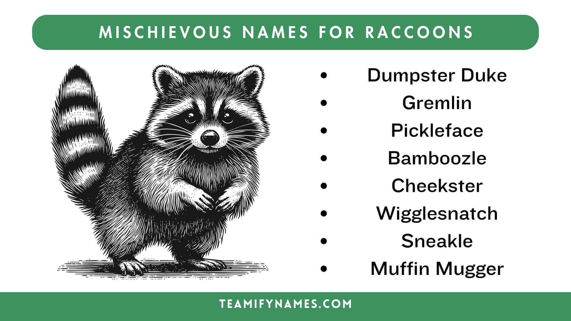 Mischievous Names For Raccoons