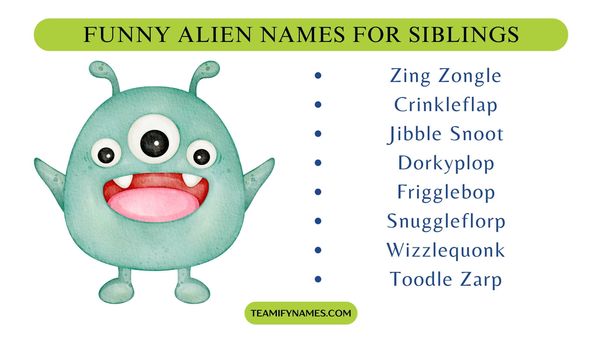 Funny Alien Names for Siblings