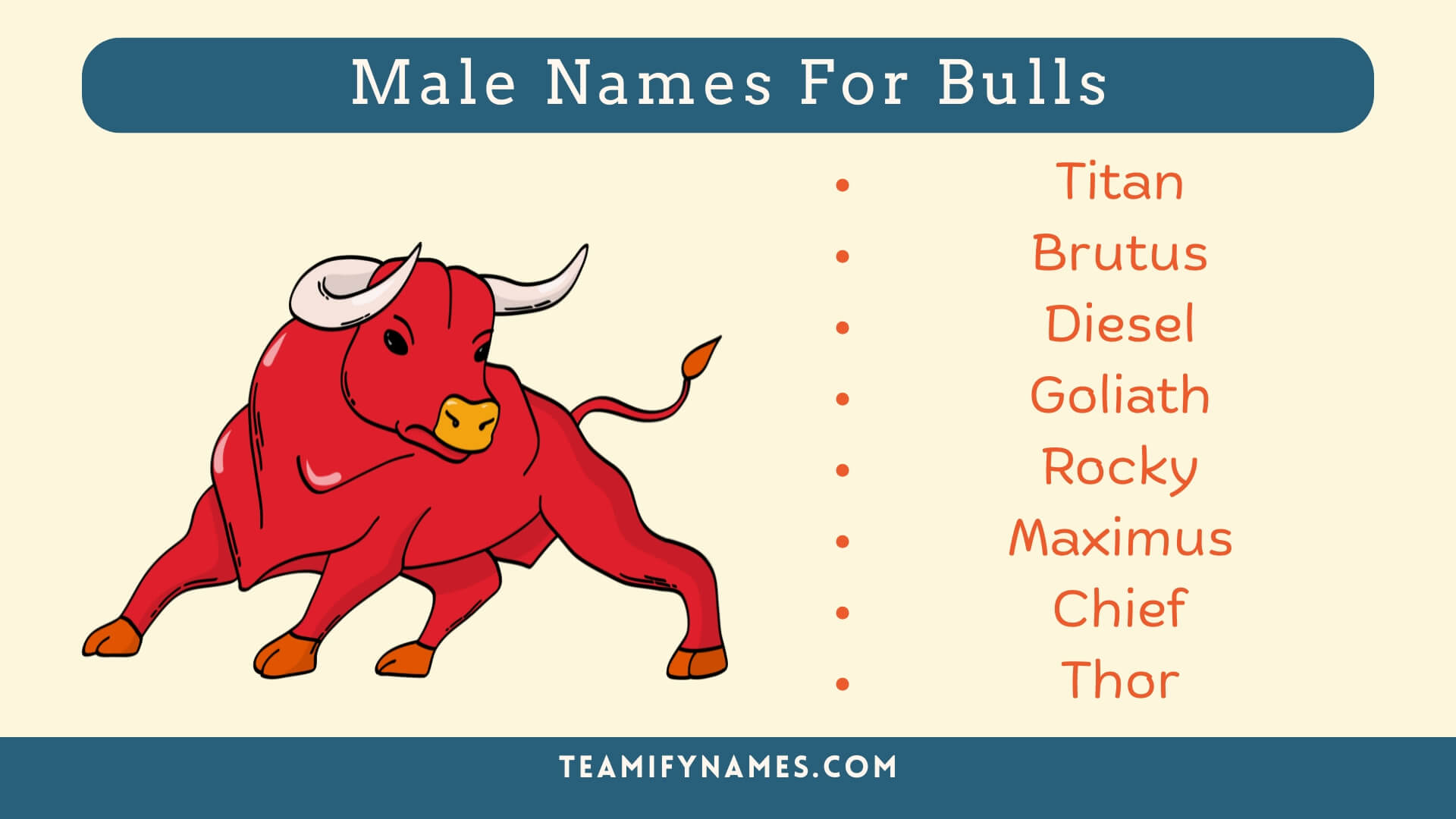 Male Names For Bulls