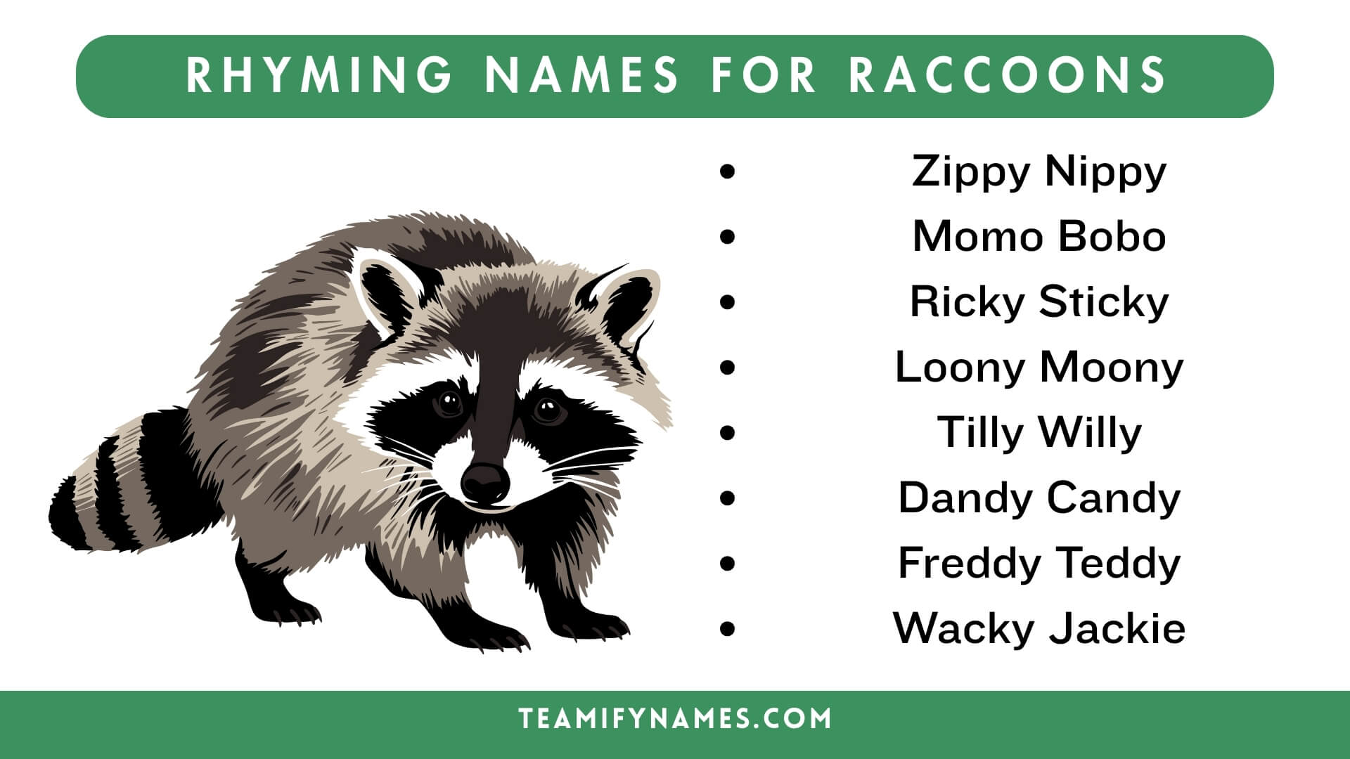Rhyming Names For Raccoons
