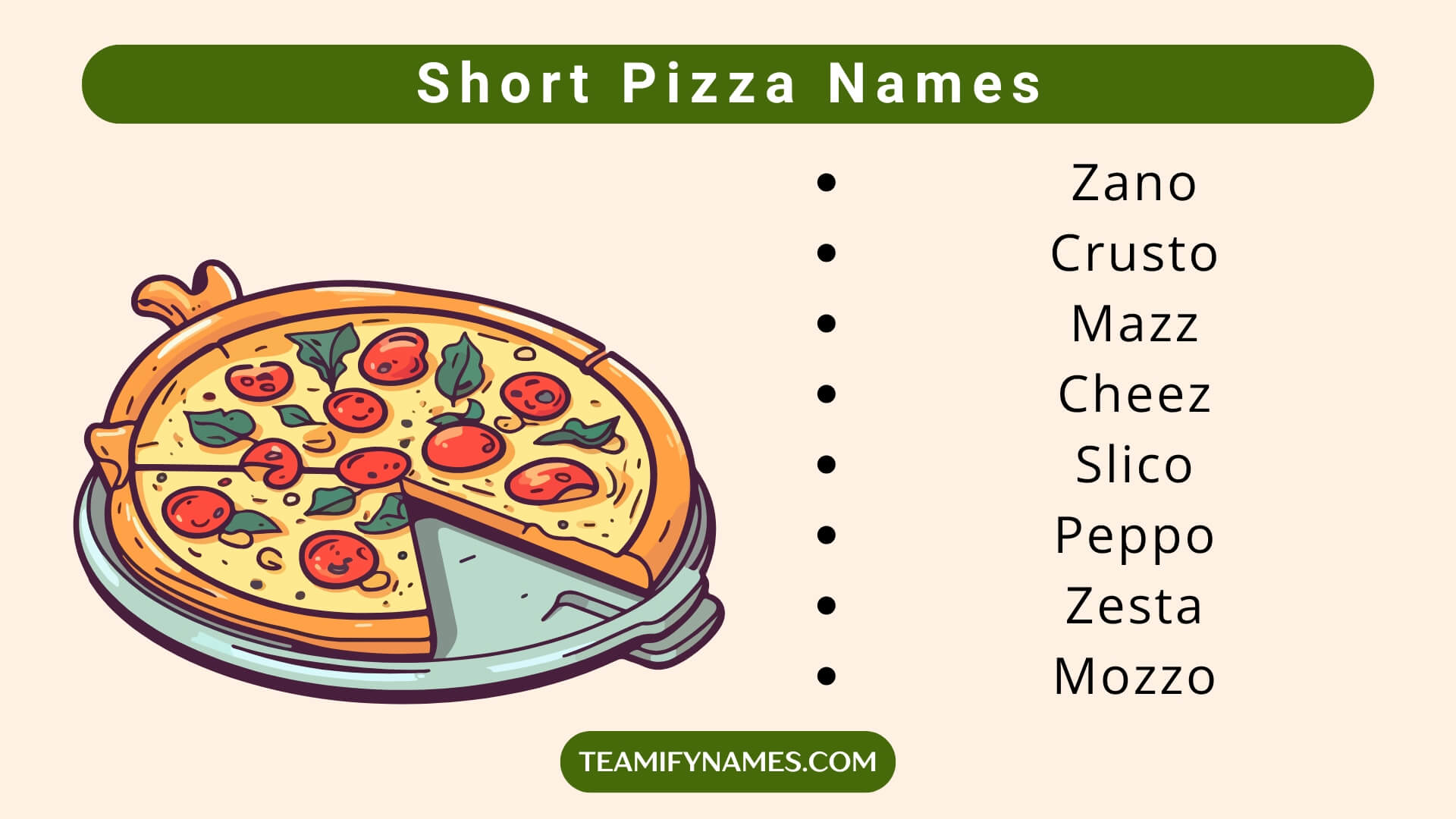 Short Pizza Names