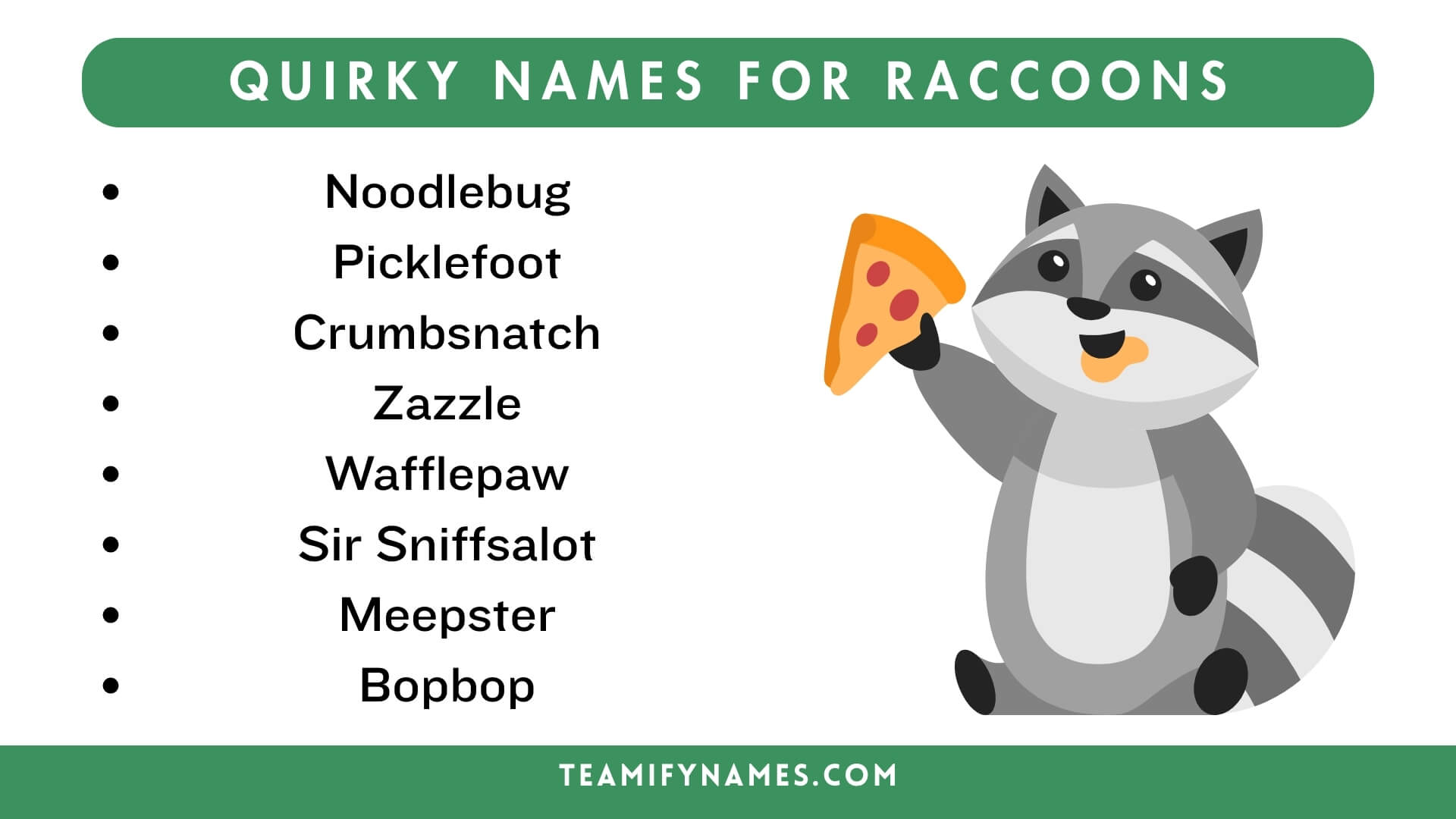 Quirky Names For Raccoons