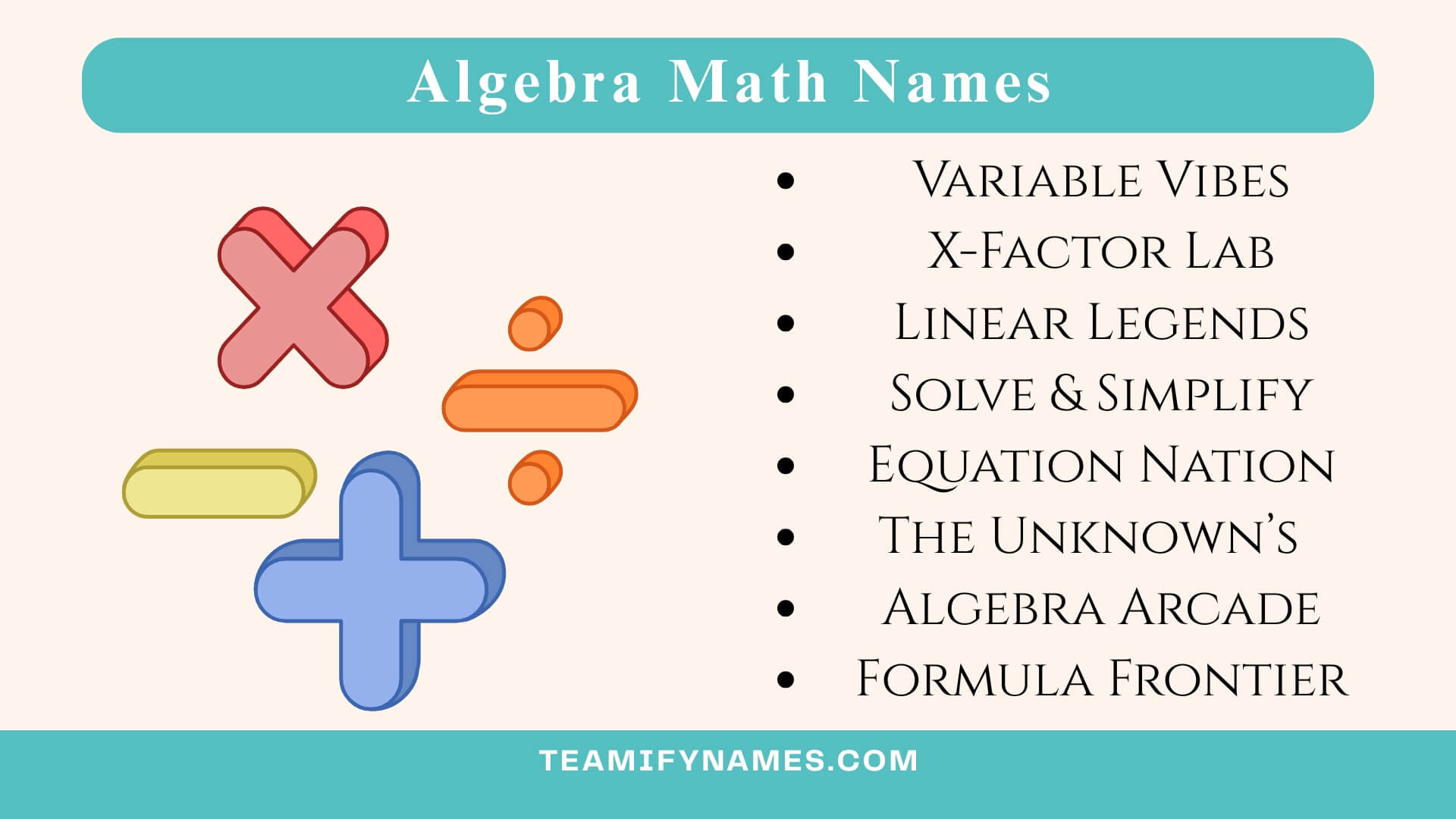 Algebra Math Names