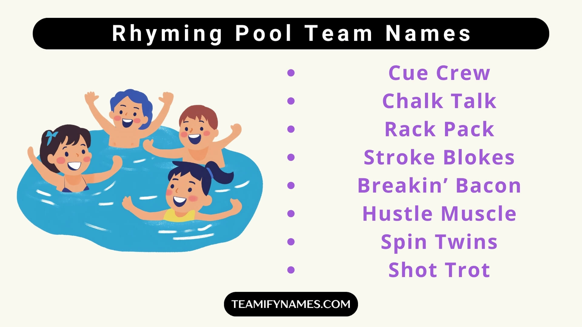 Rhyming Pool Team Names