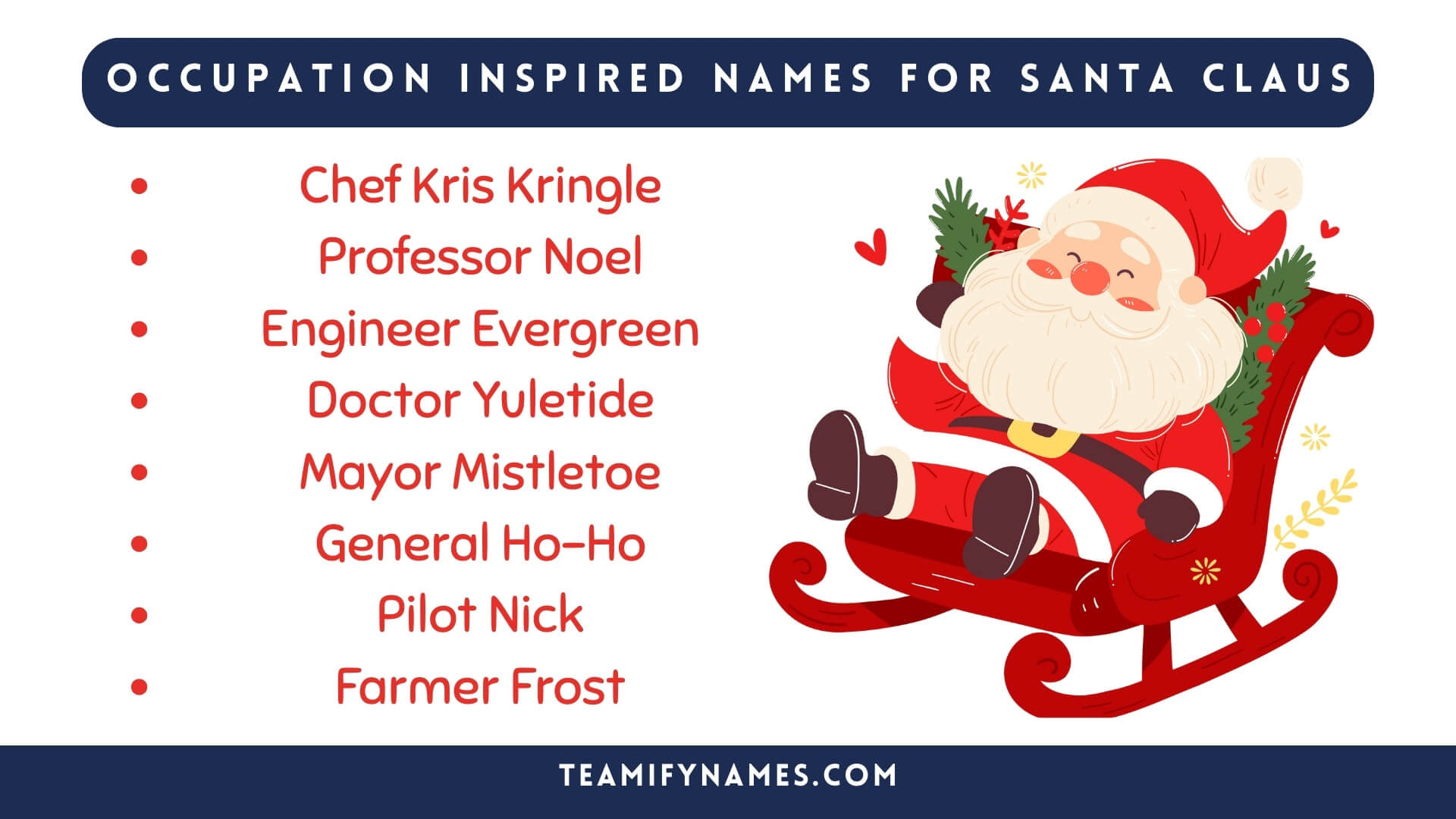 Occupation Inspired Names For Santa Claus