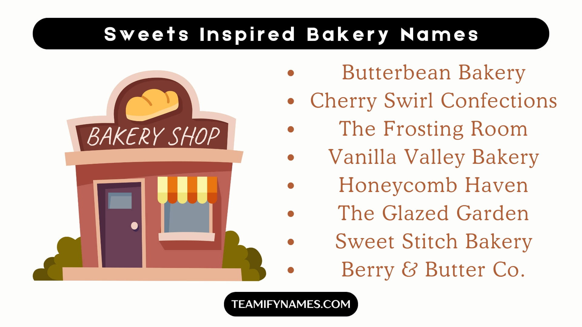 Sweets Inspired Bakery Names