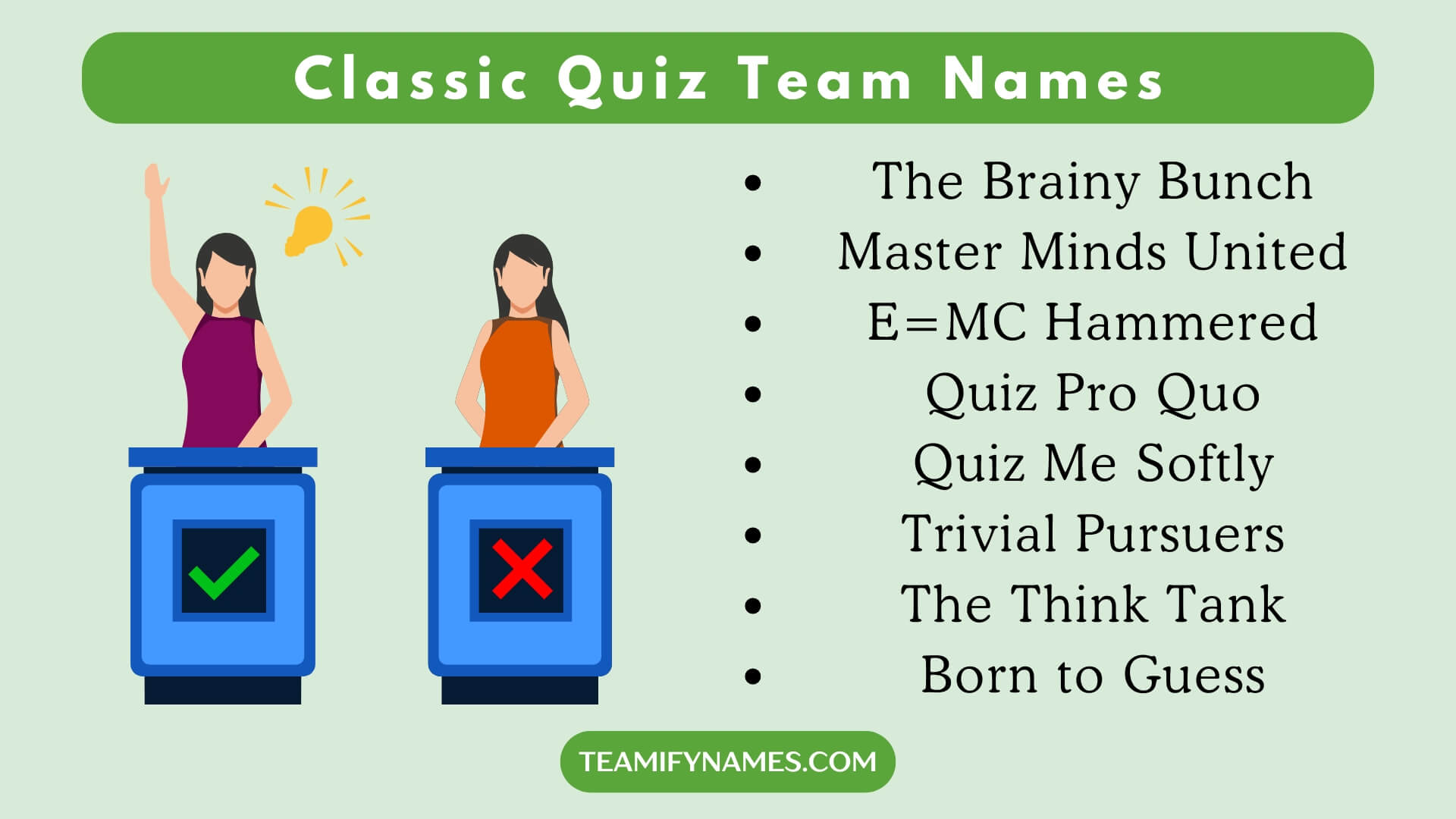 Classic Quiz Team Names