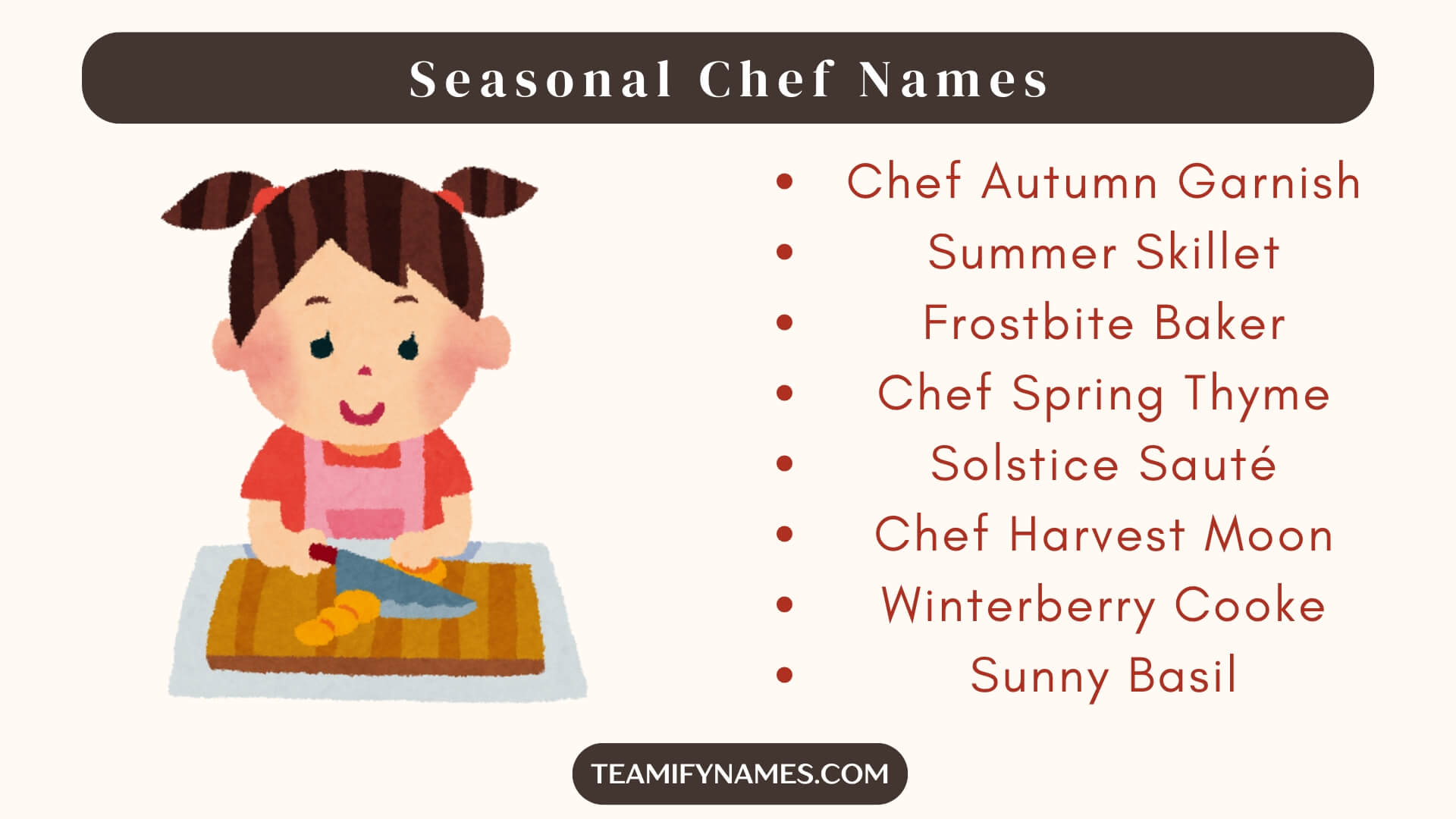 Seasonal Chef Names
