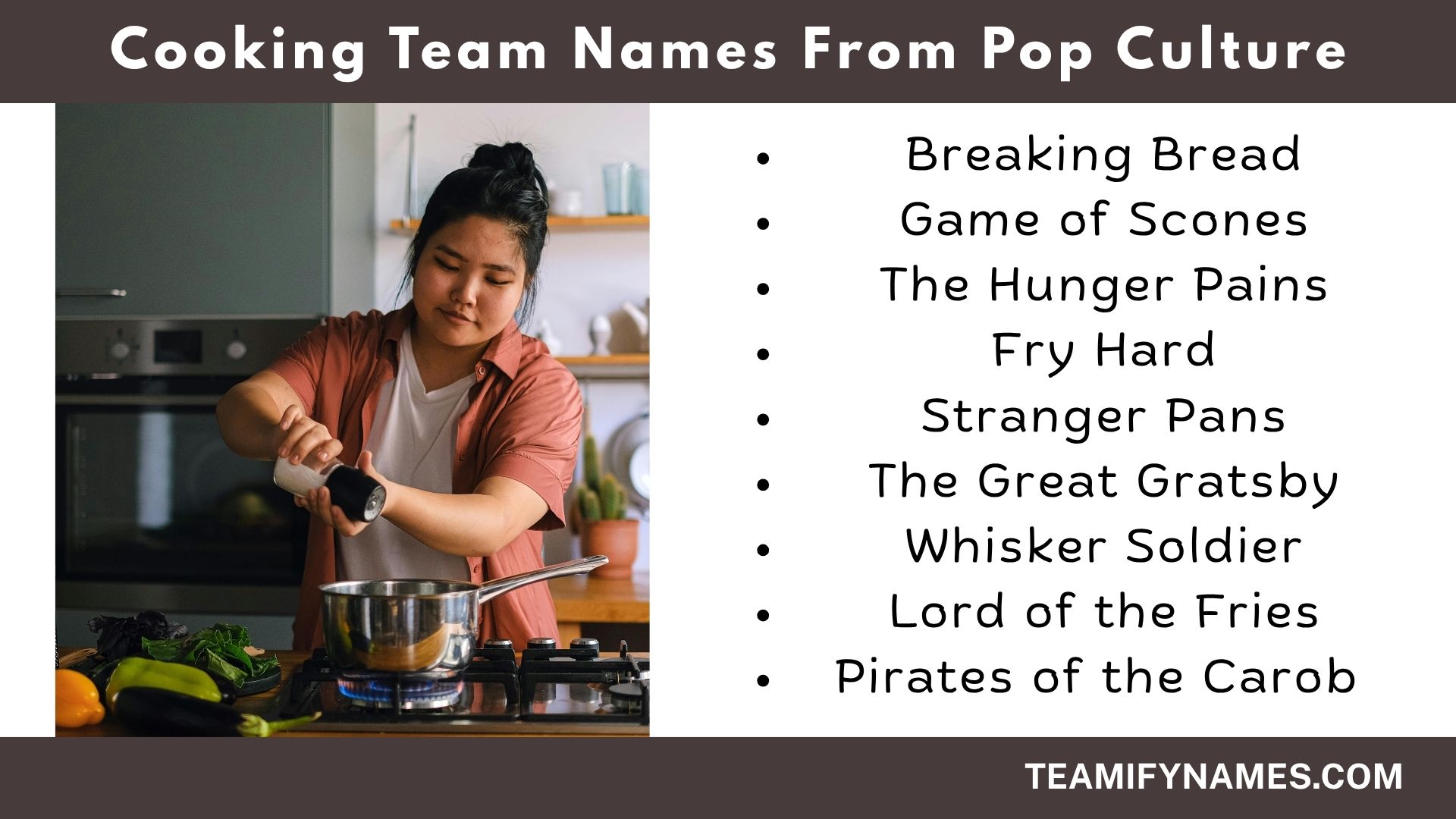 Cooking Team Names From Pop Culture