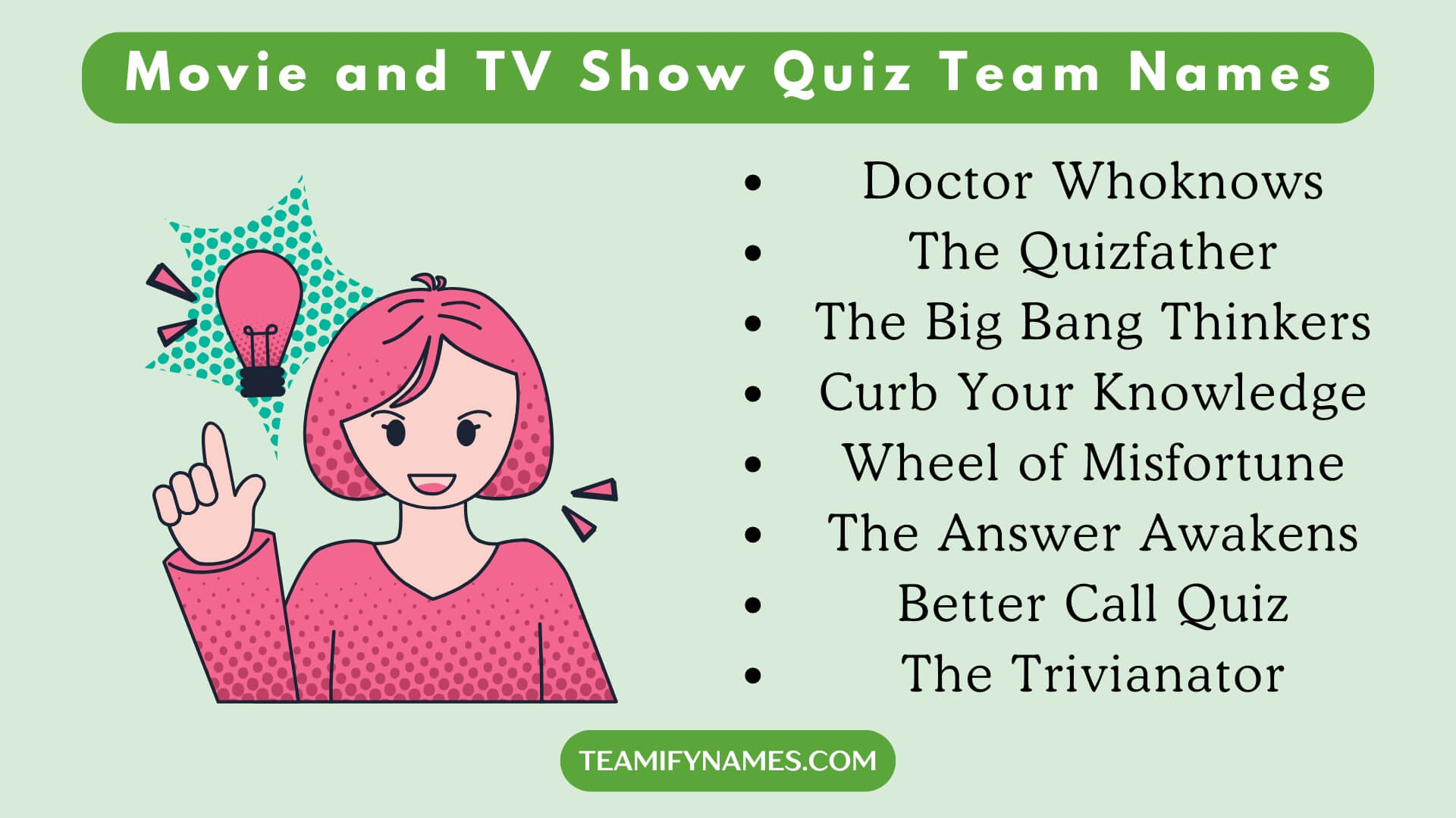 Movie and TV Show Quiz Team Names