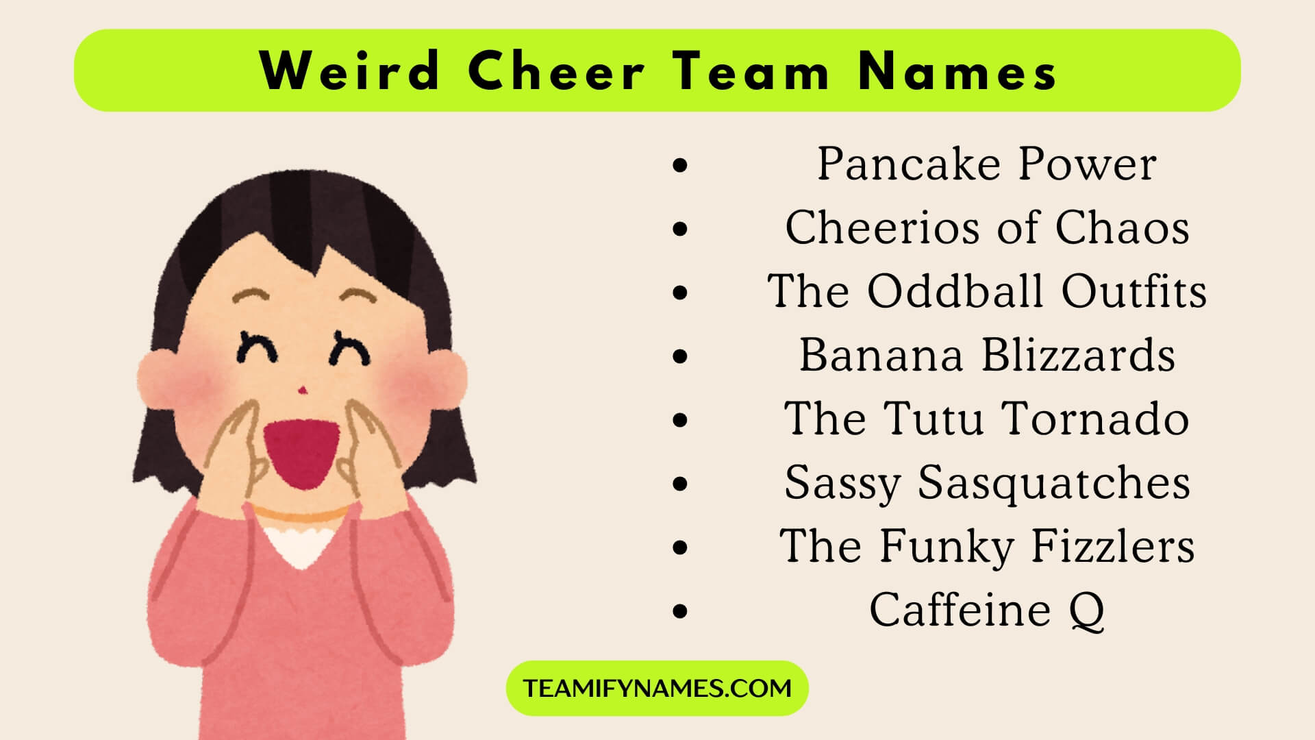 Weird Cheer Team Names