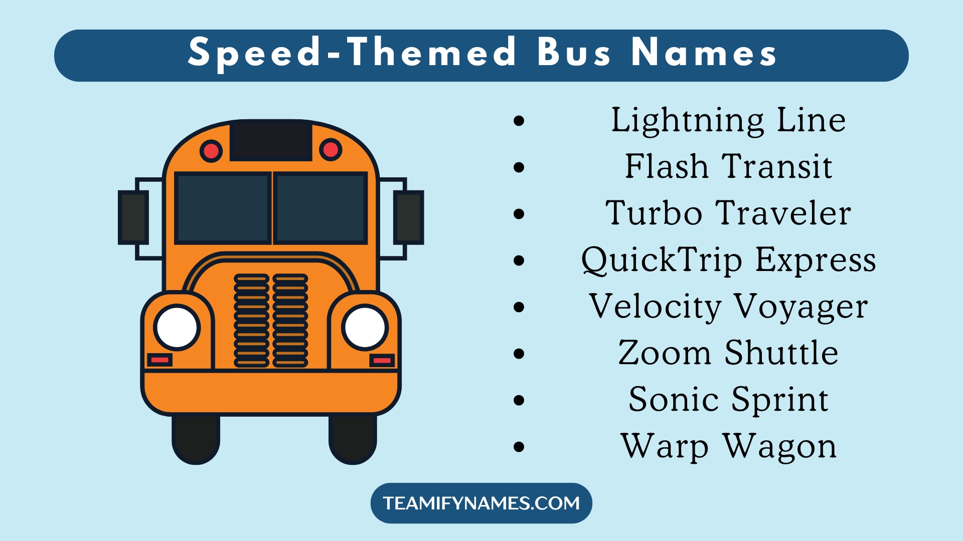Speed-Themed Bus Names
