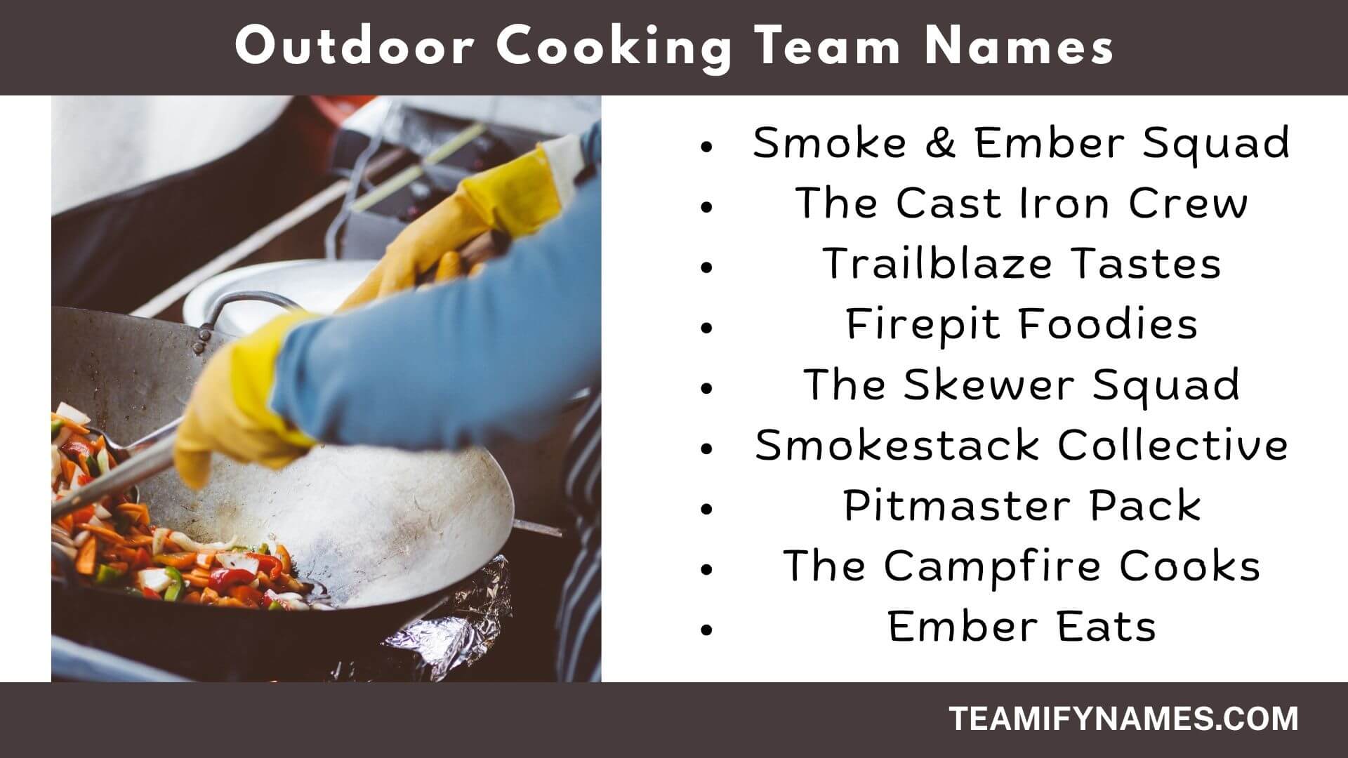 Outdoor Cooking Team Names