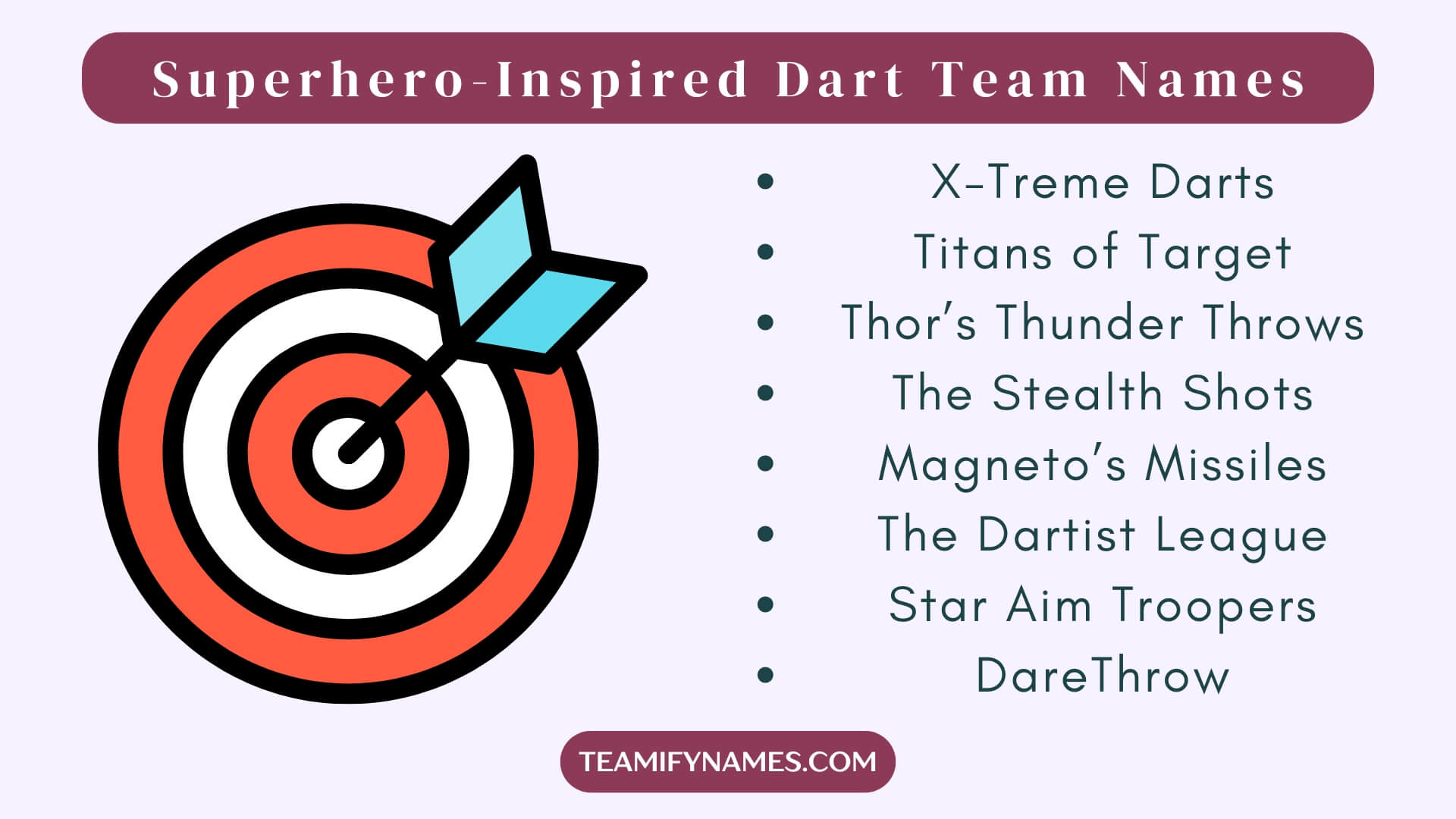 Superhero-Inspired Dart Team Names