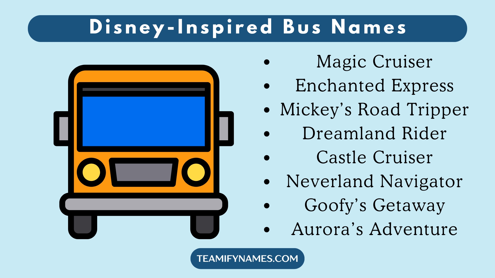 Disney-Inspired Bus Names