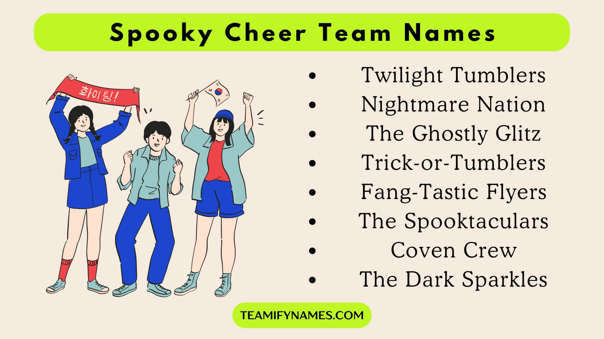 Spooky Cheer Team Names