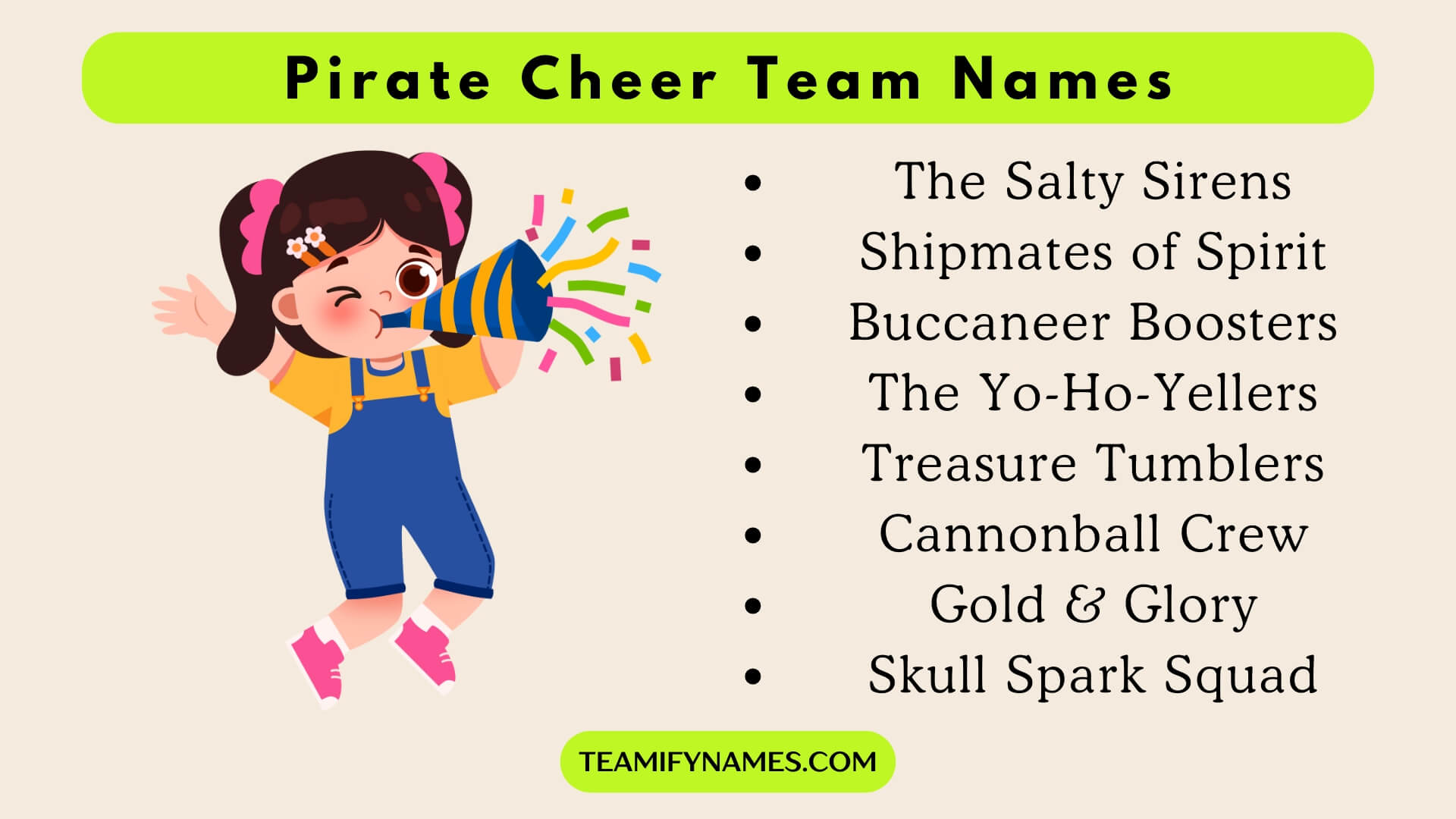 Pirate Cheer Team Names