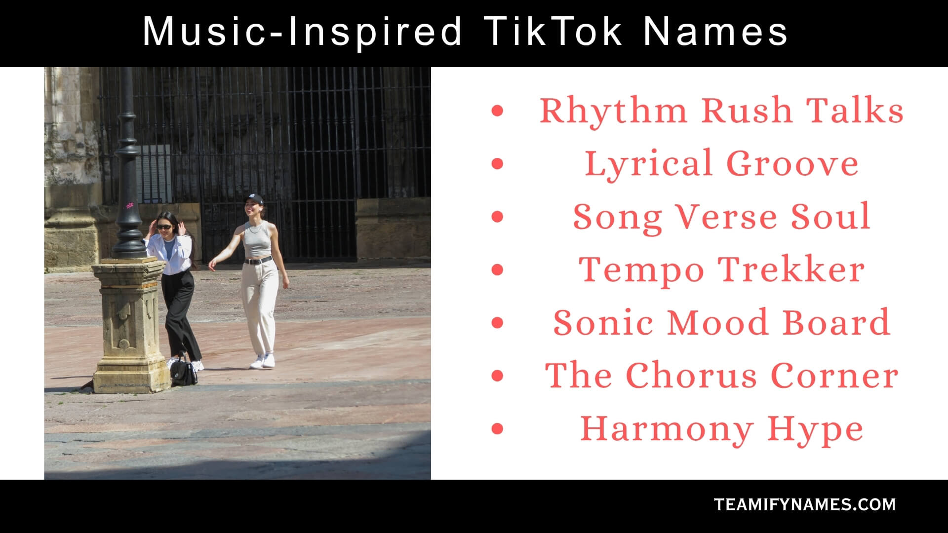 Music-Inspired TikTok Names