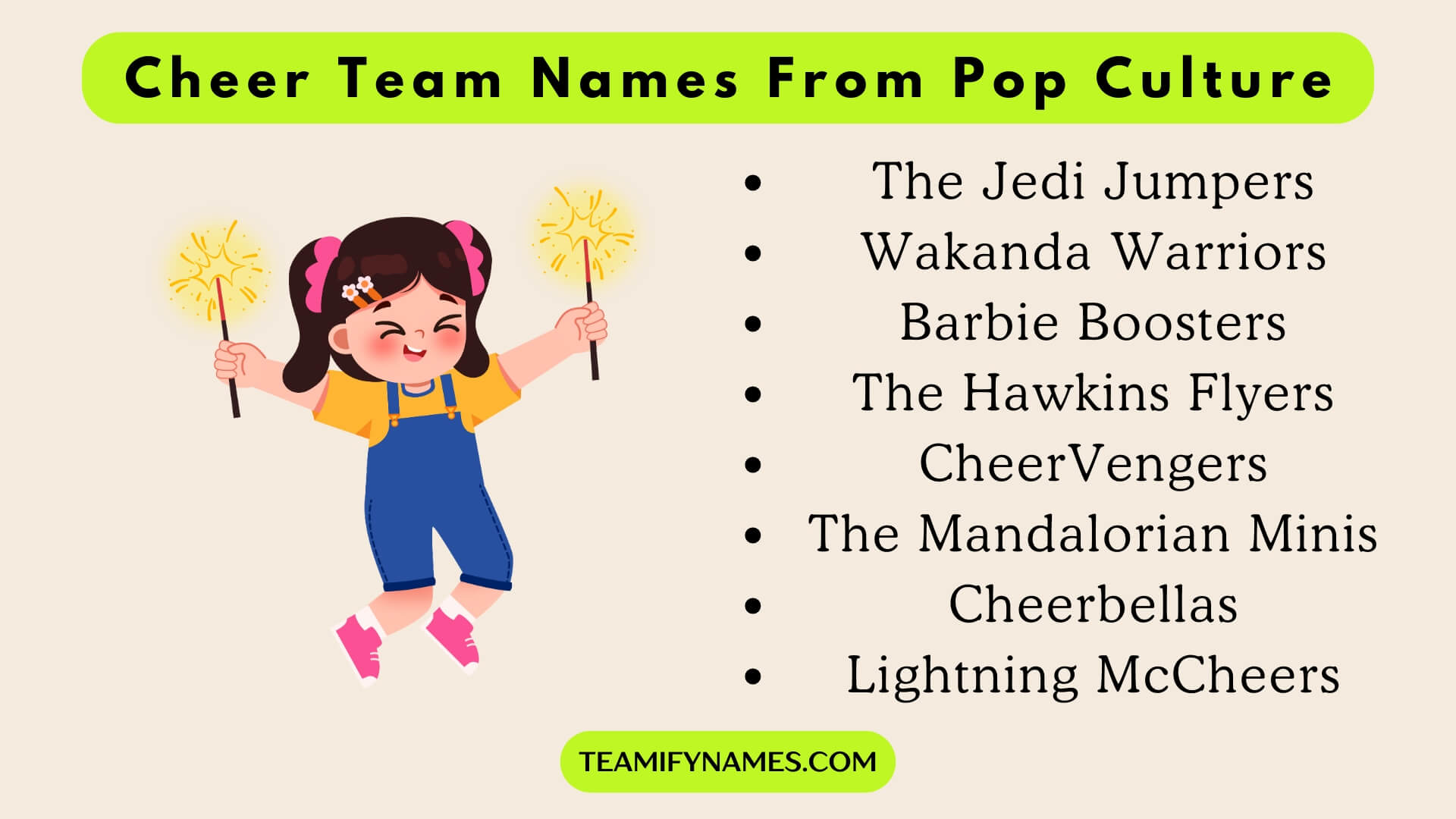 Cheer Team Names From Pop Culture