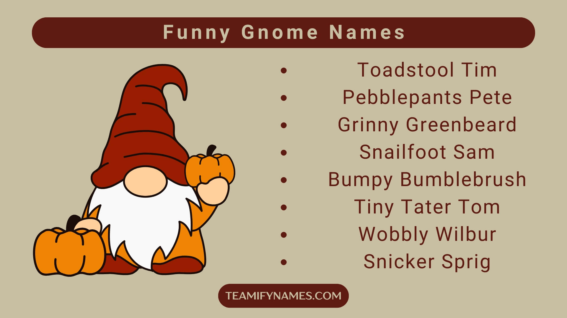 Funny Gnome Names