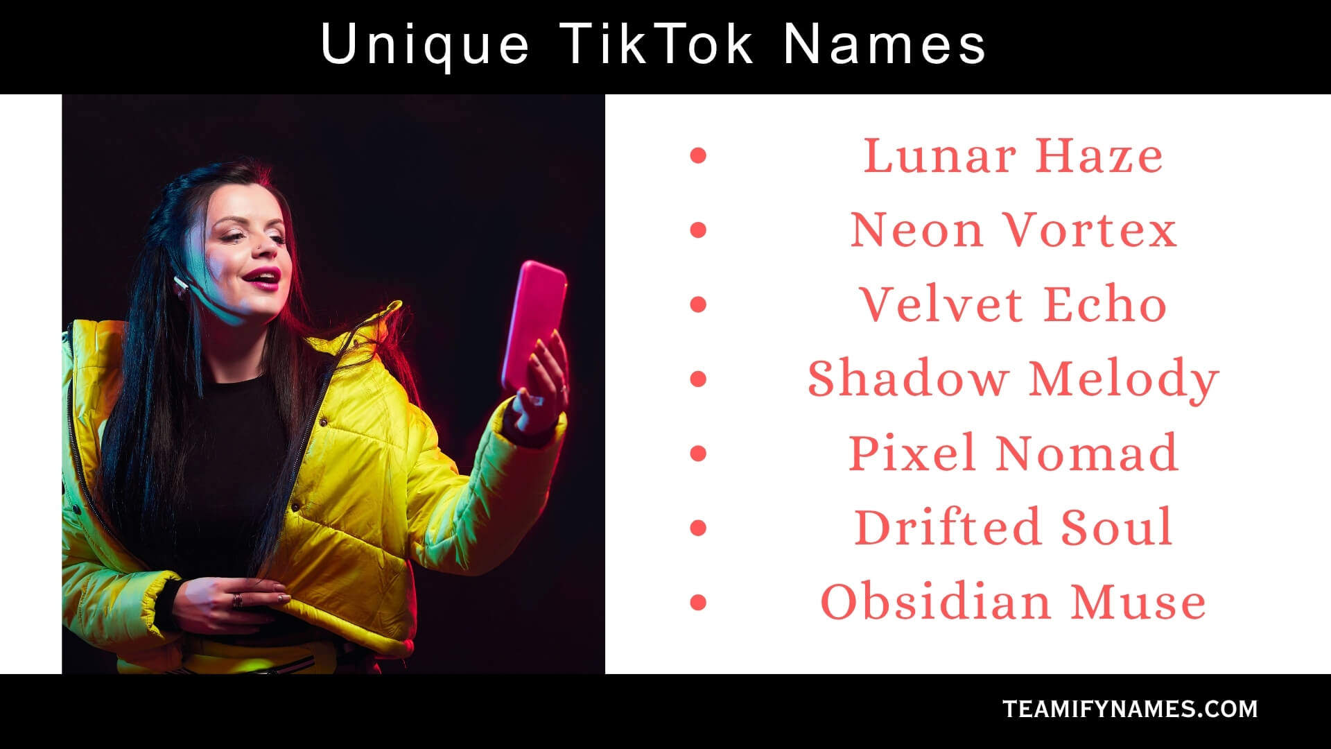 Unique TikTok Names