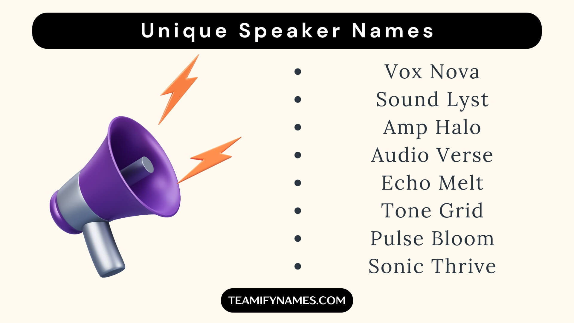 Unique Speaker Names