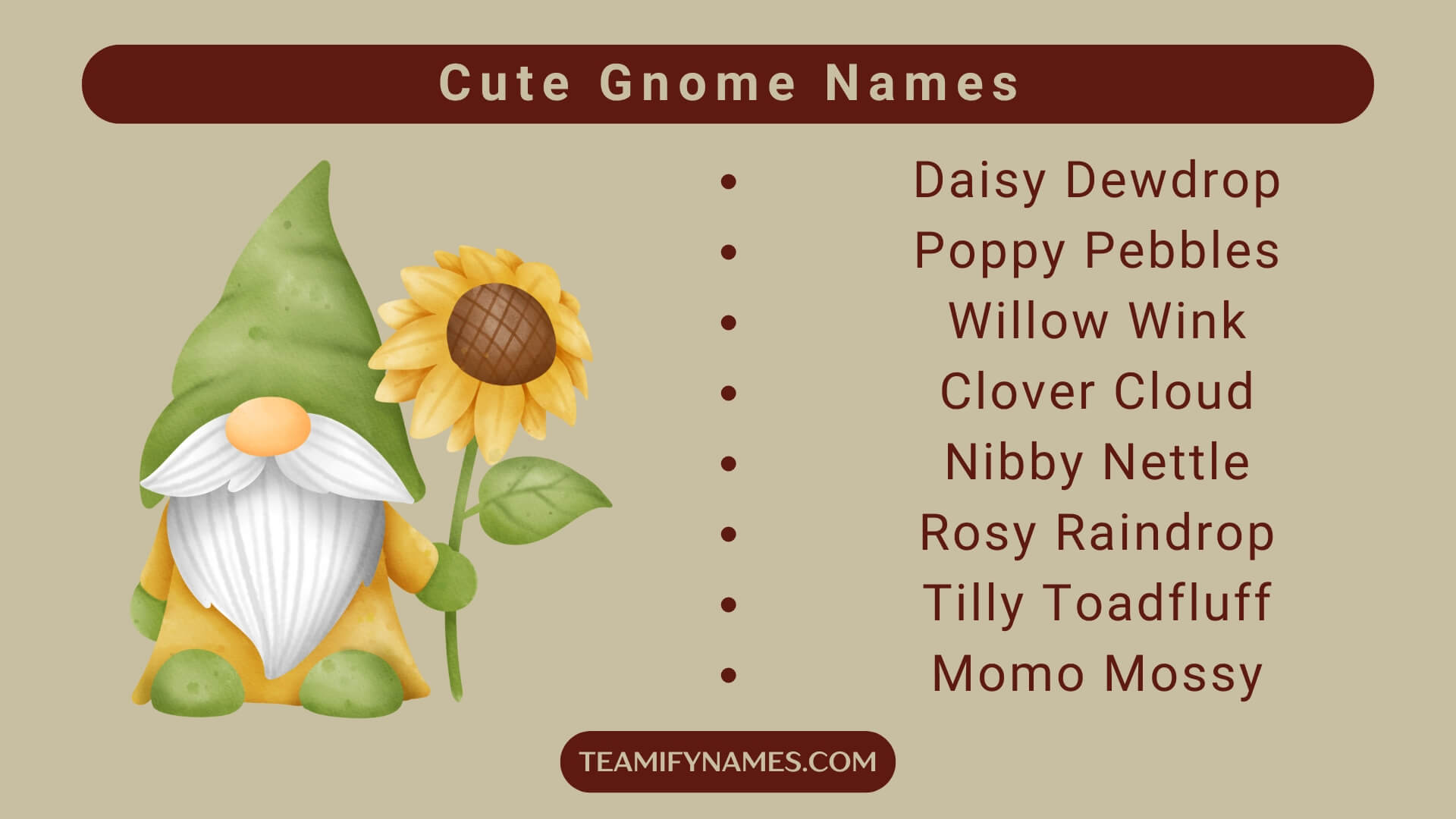 Cute Gnome Names