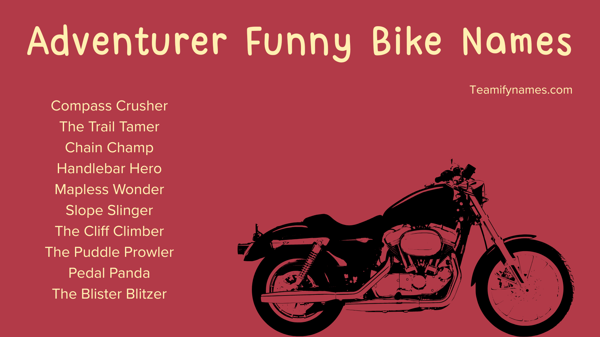 Adventurer Funny Bike Names