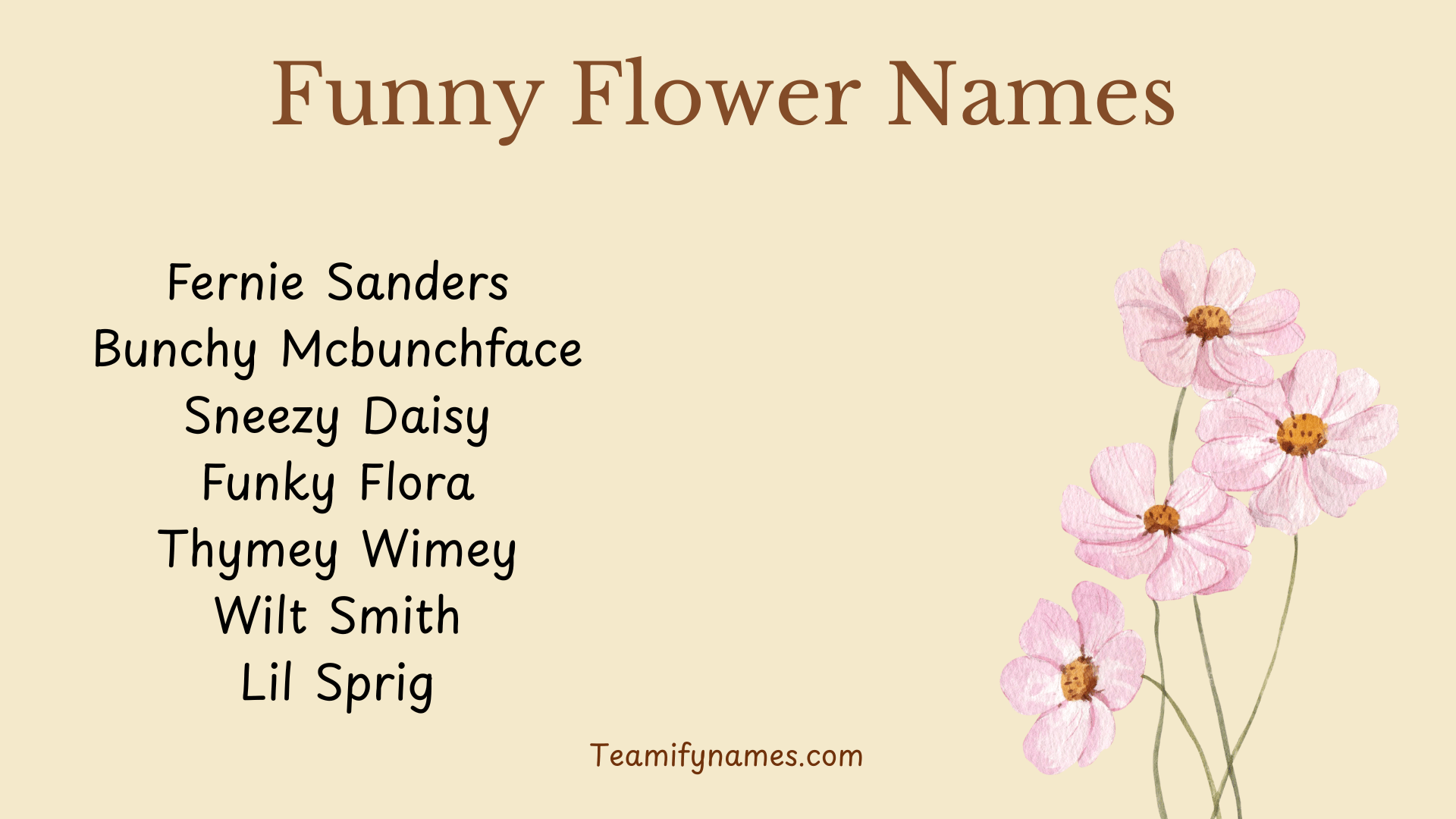Funny Flower Names