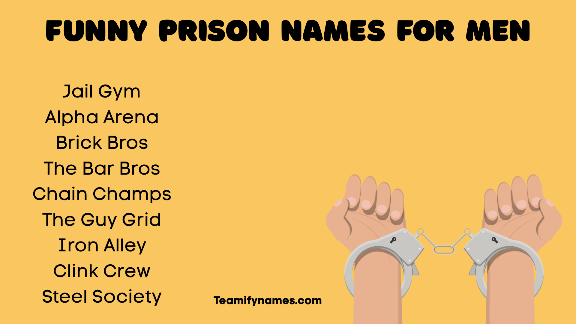 Funny Prison Names for Men
