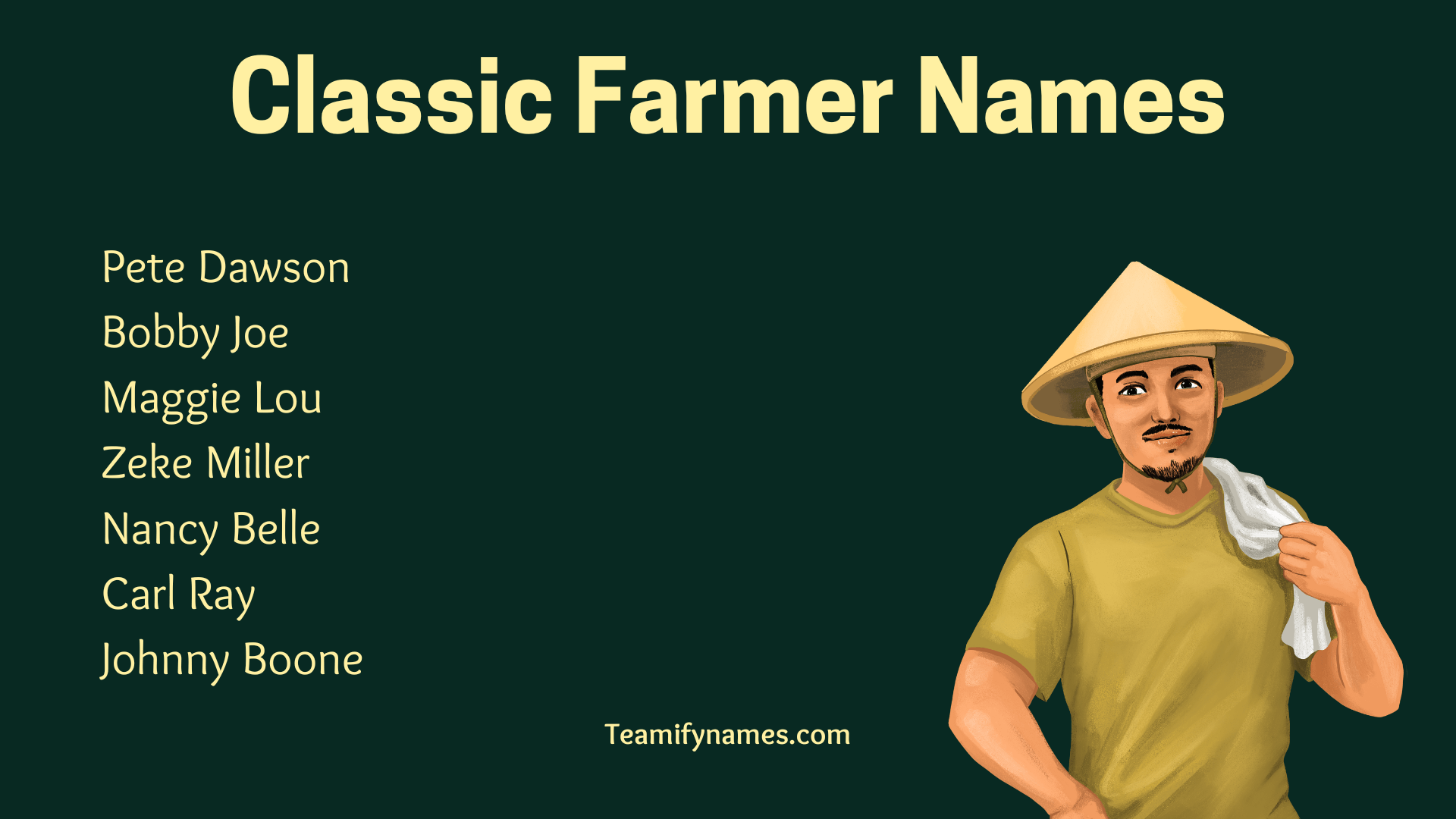 Classic Farmer Names