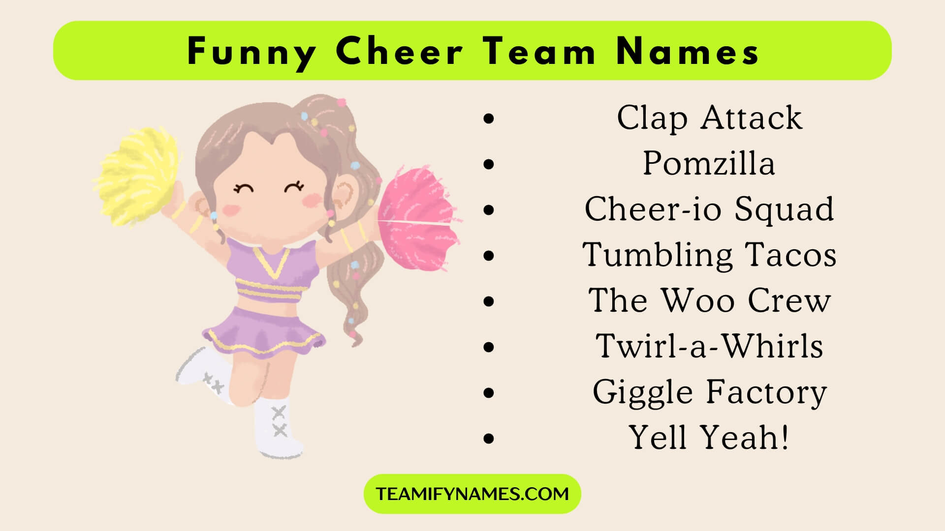 Funny Cheer Team Names