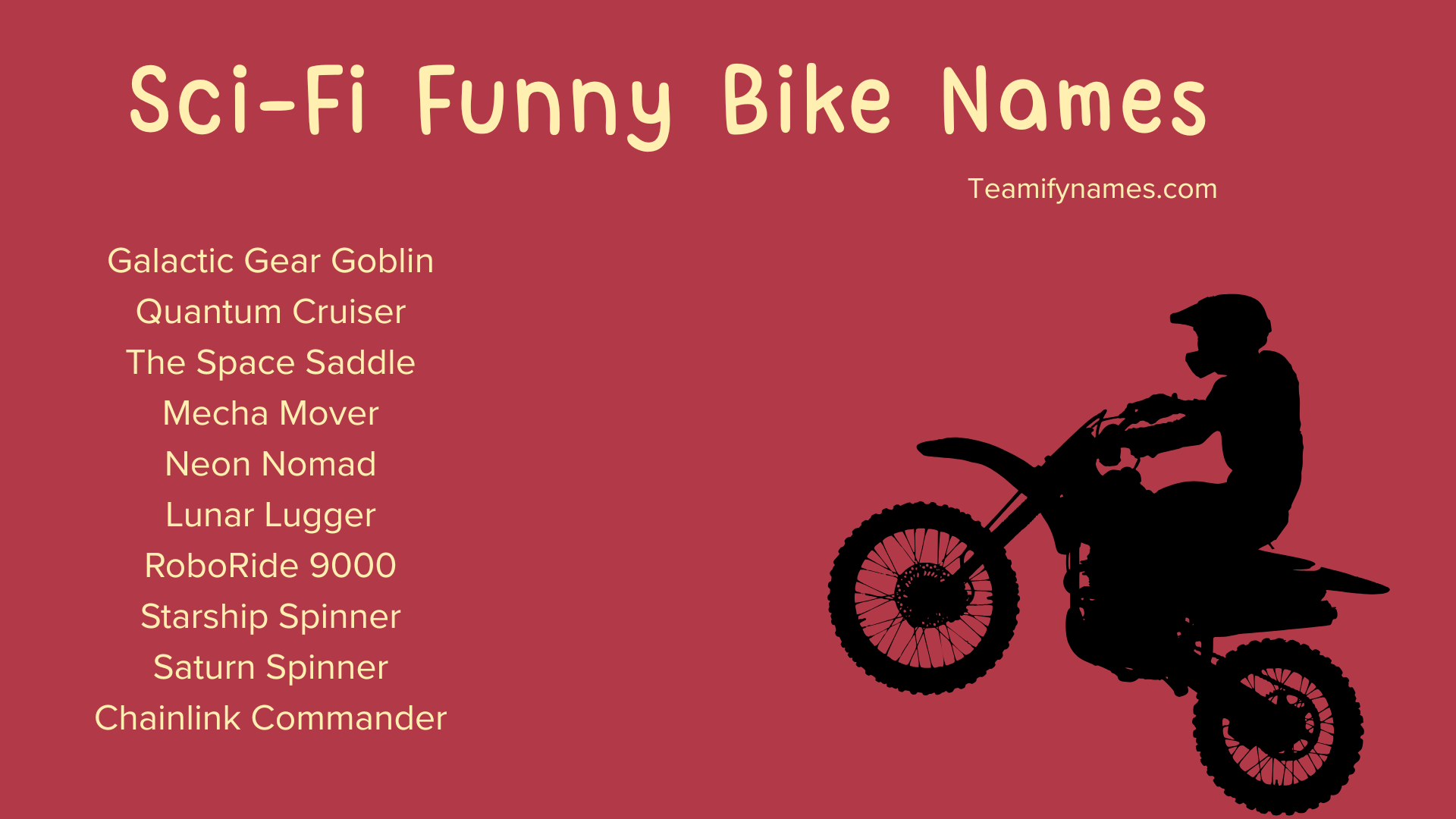 Sci-Fi Funny Bike Names