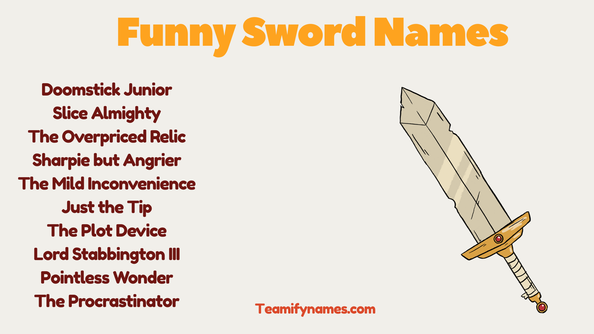 Funny Sword Names