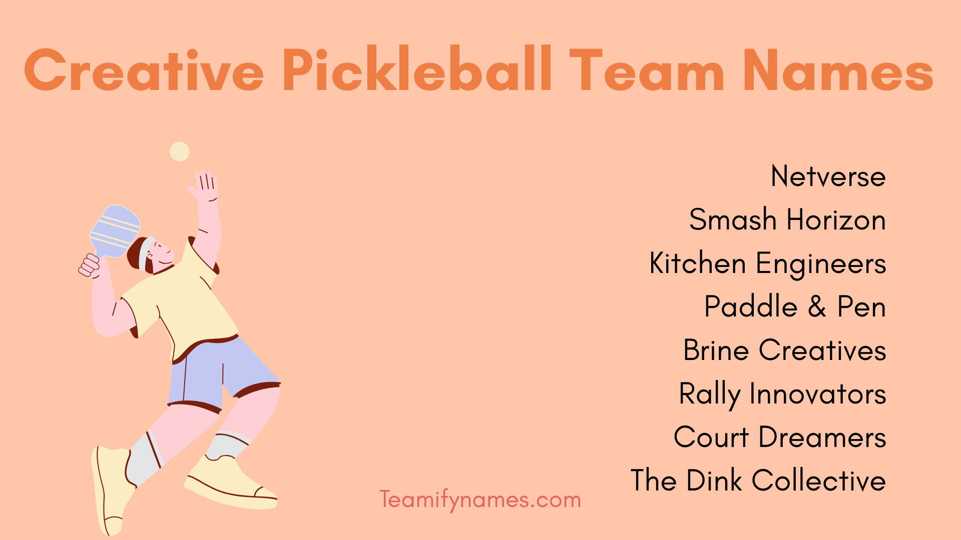 Creative Pickleball Team Names