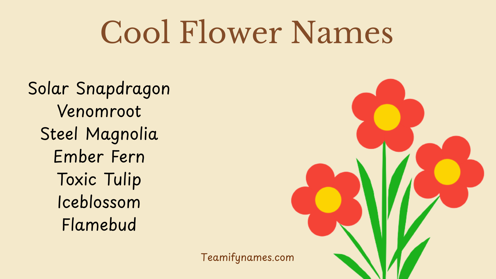Cool Flower Names