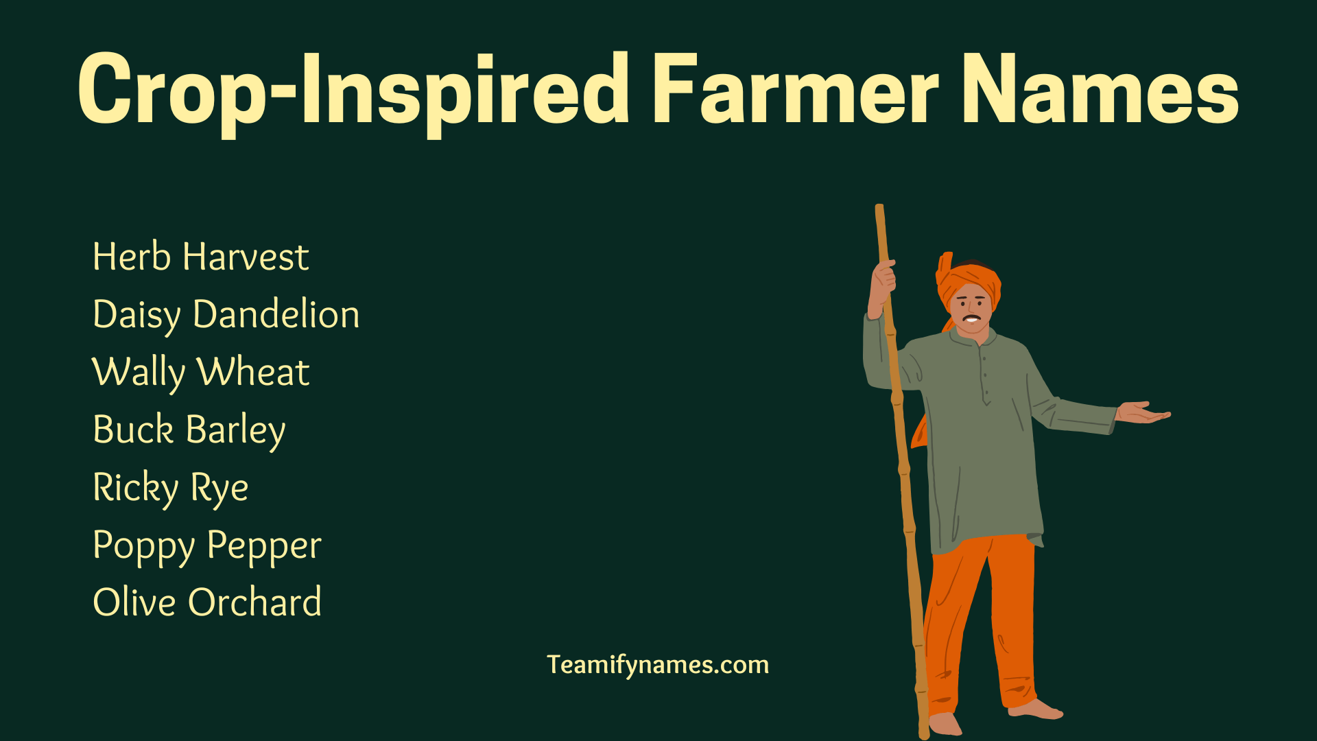 Crop-Inspired Farmer Names