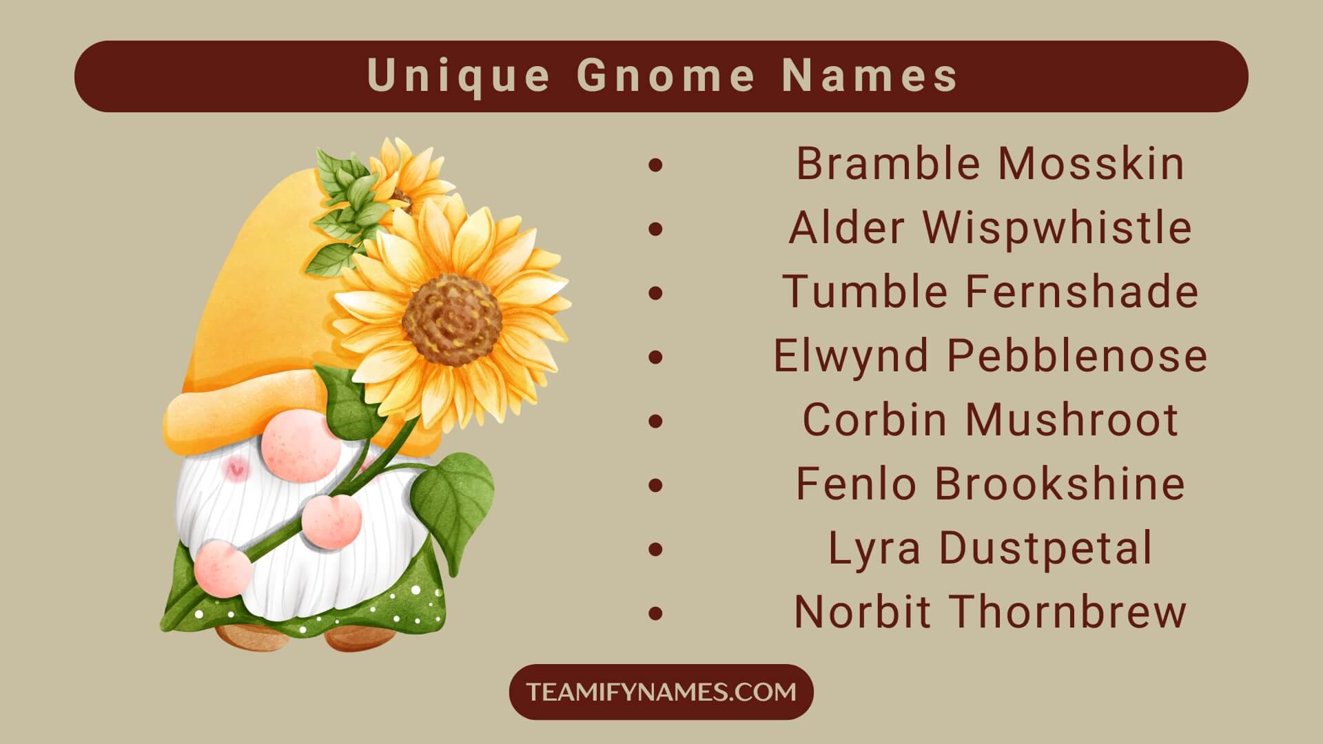 Unique Gnome Names