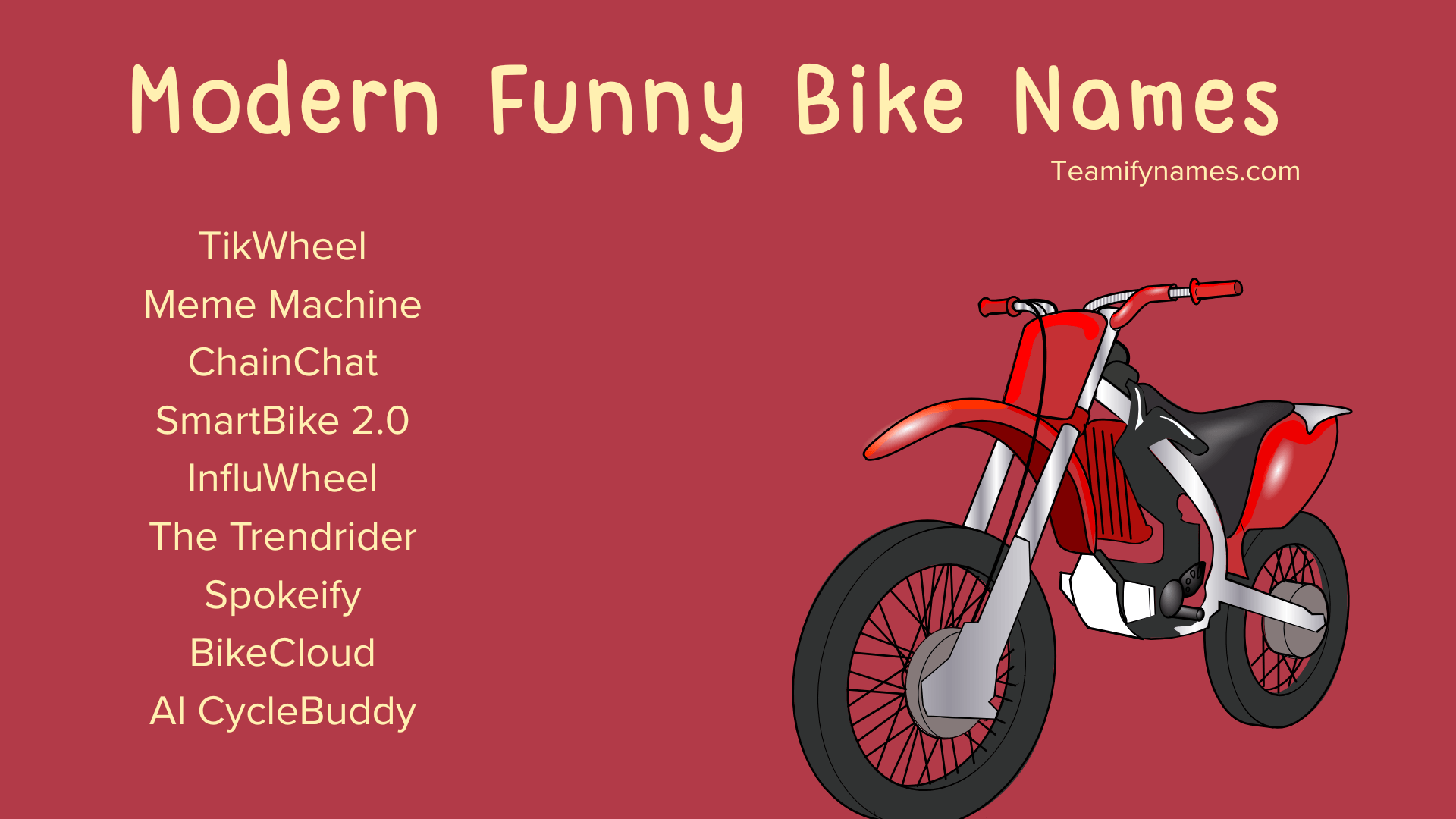 Modern Funny Bike Names